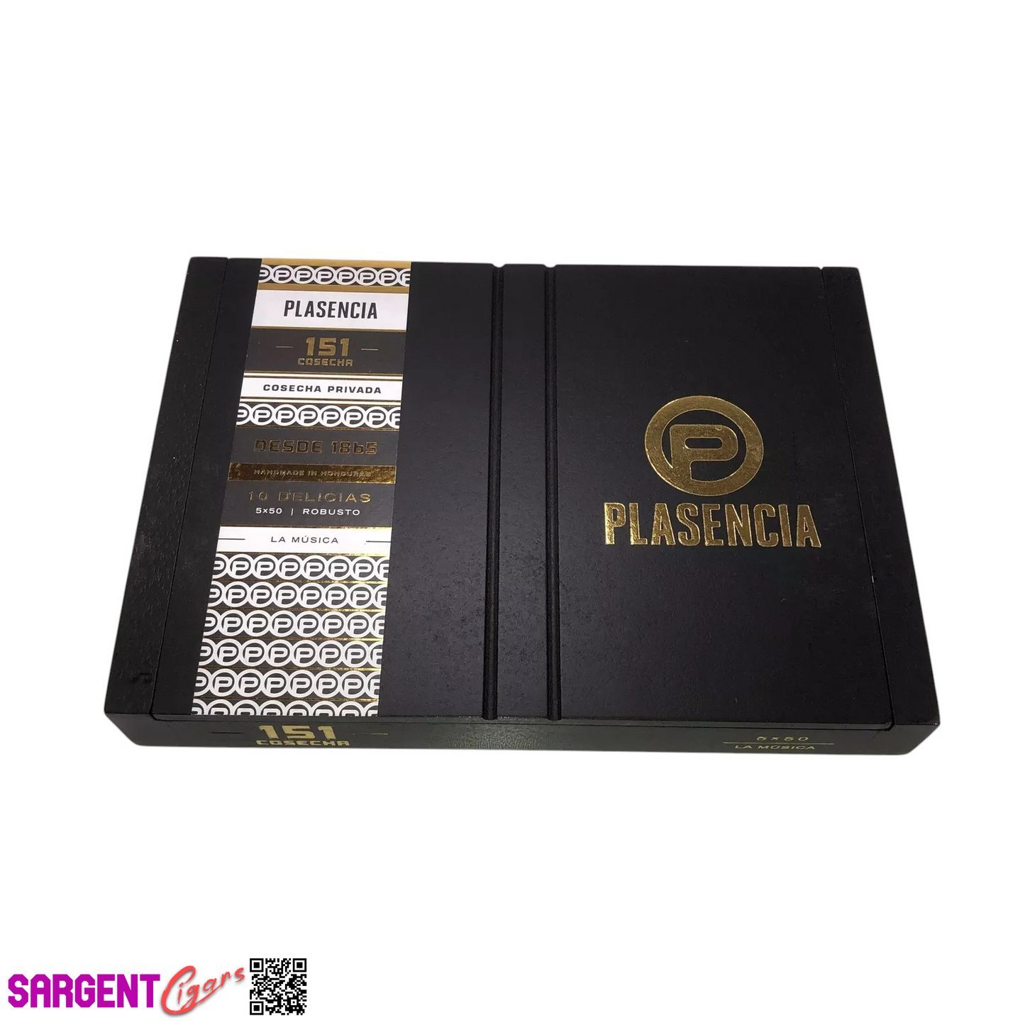 Plasencia 151 La Musica Empty Wooden Cigar Box 9x6.5x1.25