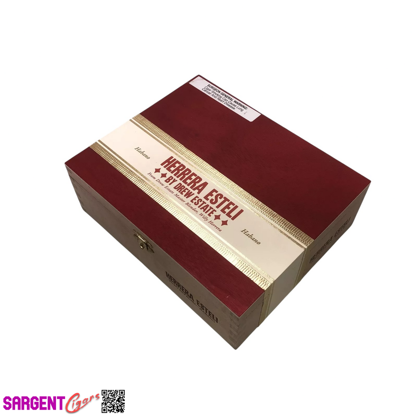 Herrera Esteli Hab Toro Empty Wooden Cigar Box 8.75x7.25x2.75