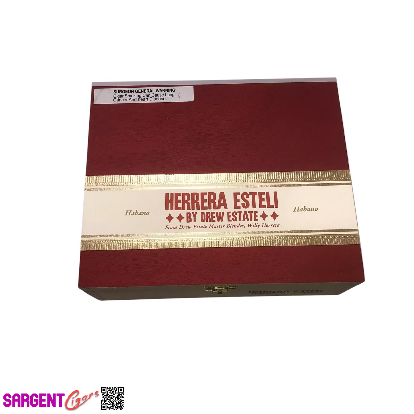 Herrera Esteli Hab Toro Empty Wooden Cigar Box 8.75x7.25x2.75
