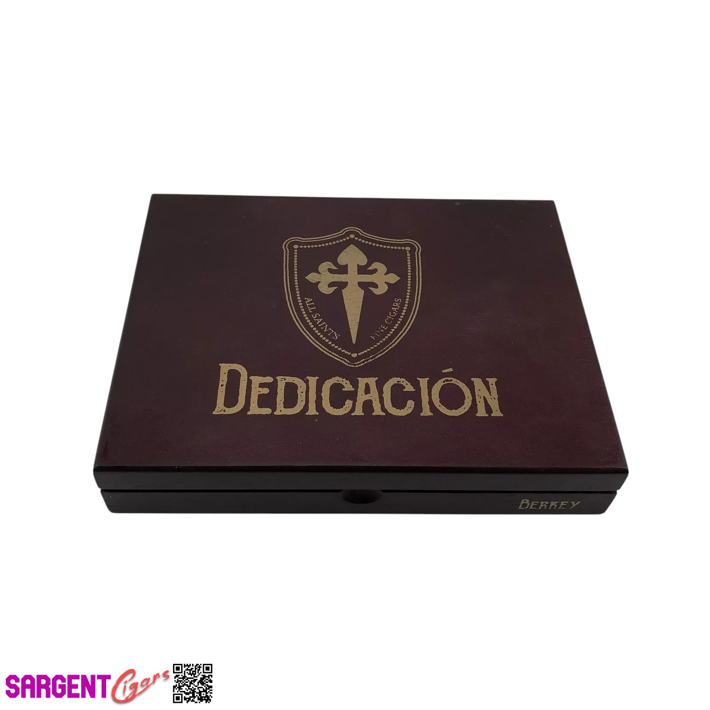 All Saints Cigars Dedication Berkey Empty Wooden Cigar Box 8.5x6.5x1.75