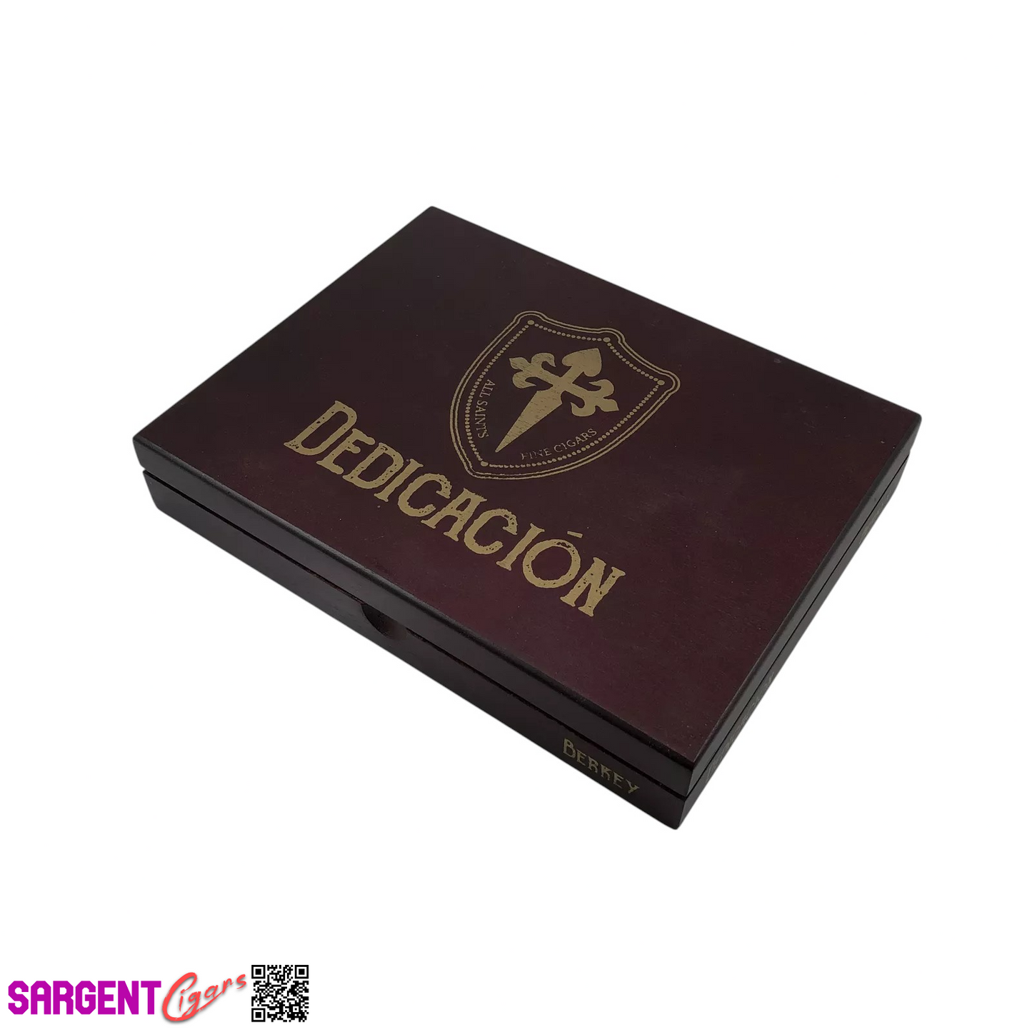 All Saints Cigars Dedication Berkey Empty Wooden Cigar Box 8.5x6.5x1.75