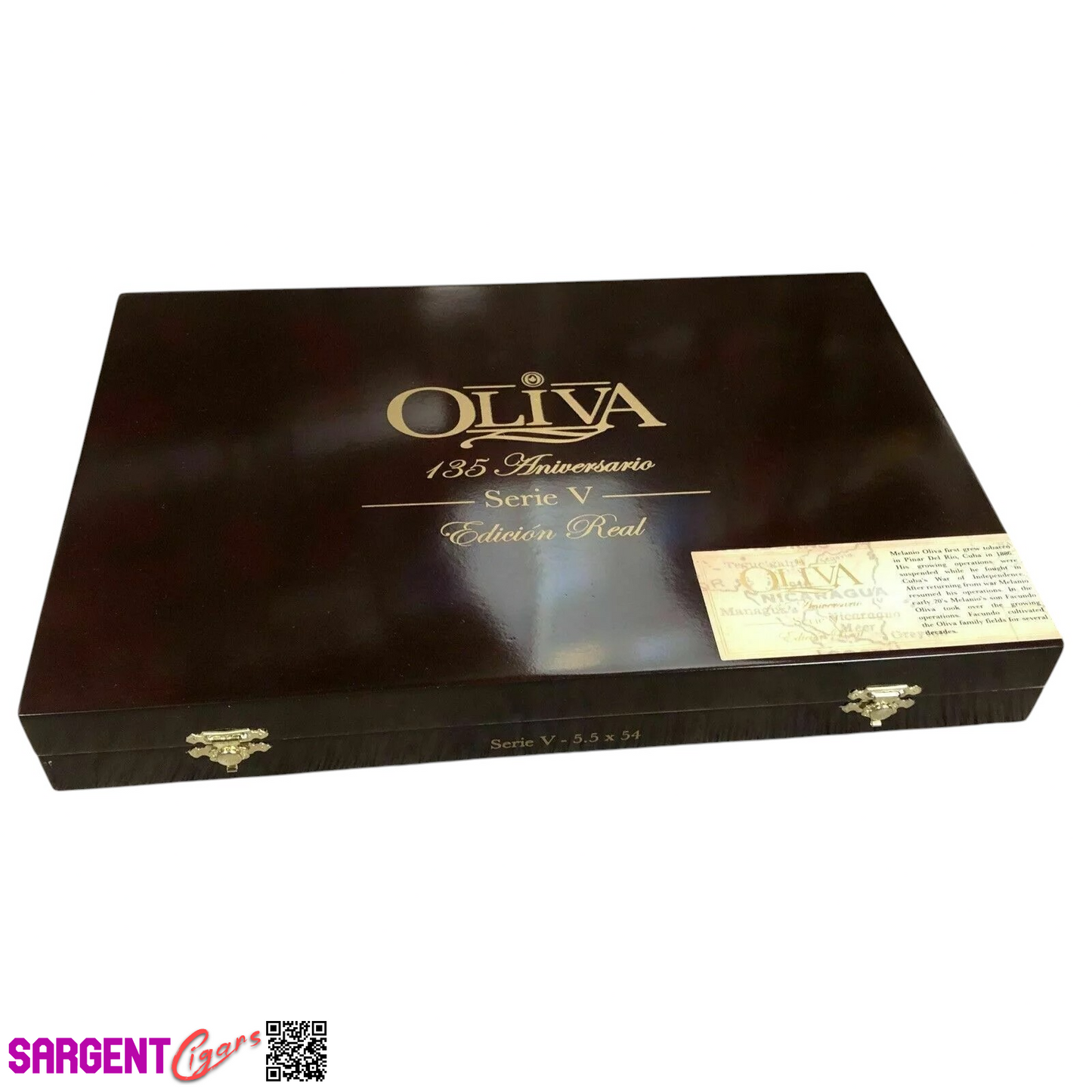 Oliva 135th Aniversario Empty Wooden Cigar Box 13.25x9x1.75