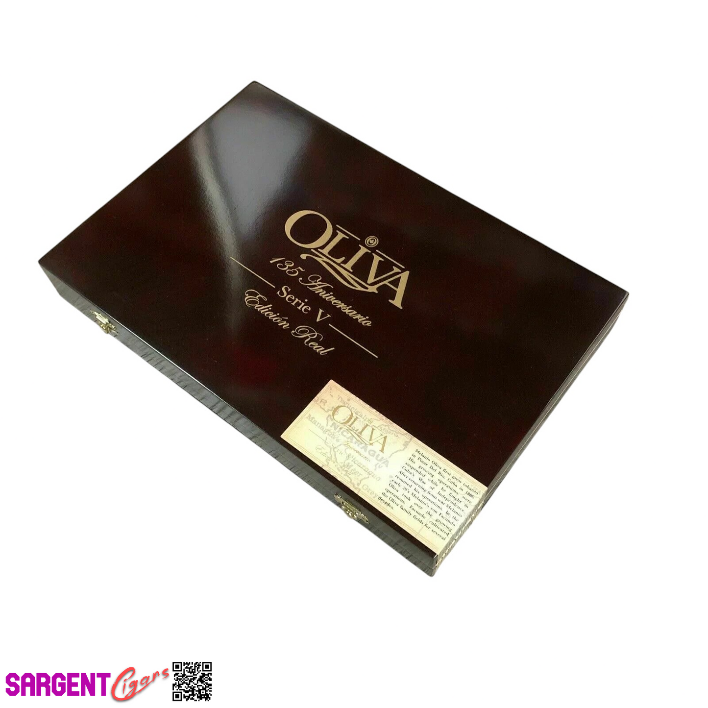 Oliva 135th Aniversario Empty Wooden Cigar Box 13.25x9x1.75