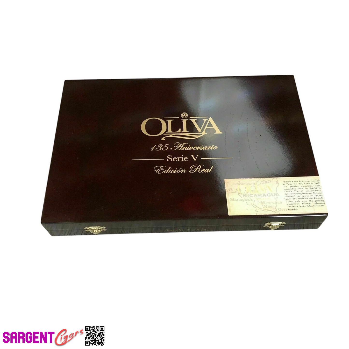 Oliva 135th Aniversario Empty Wooden Cigar Box 13.25x9x1.75