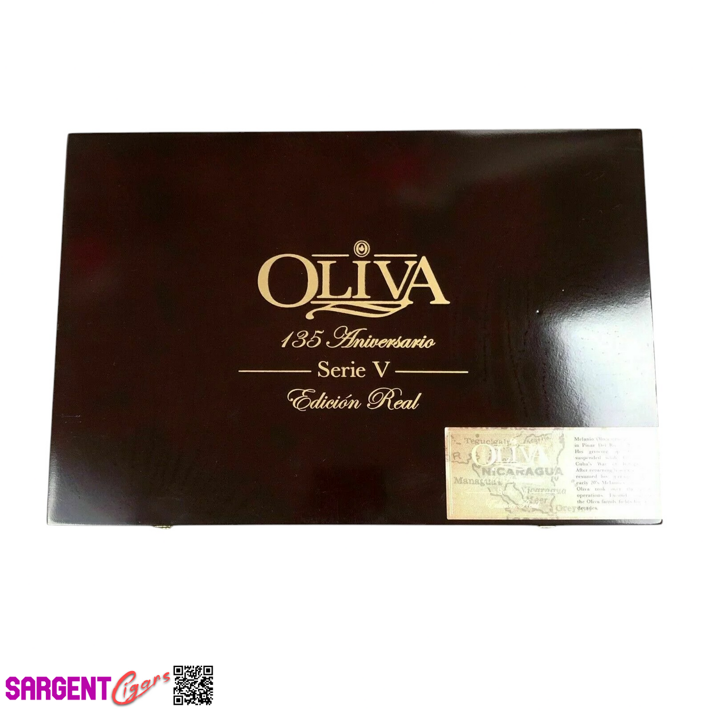 Oliva 135th Aniversario Empty Wooden Cigar Box 13.25x9x1.75