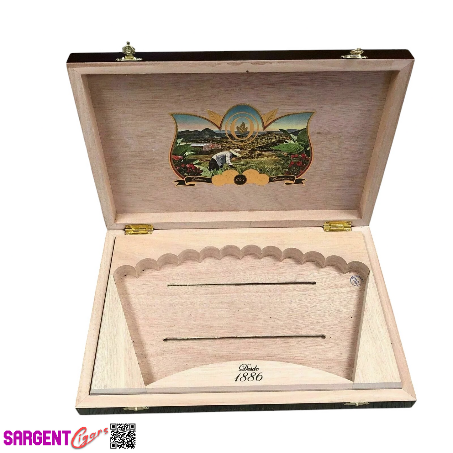 Oliva 135th Aniversario Empty Wooden Cigar Box 13.25x9x1.75