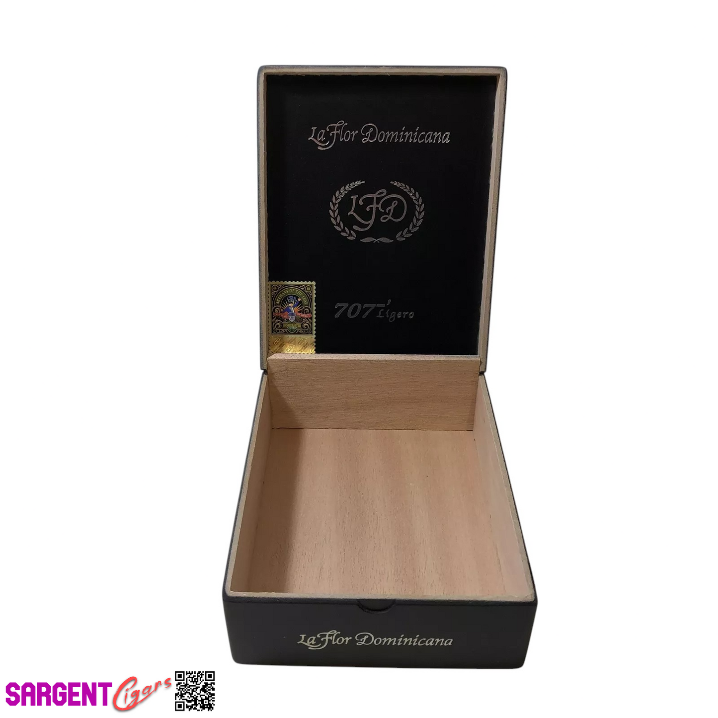 LFD 707 Empty Wooden Cigar Box 6x7.5x2.75