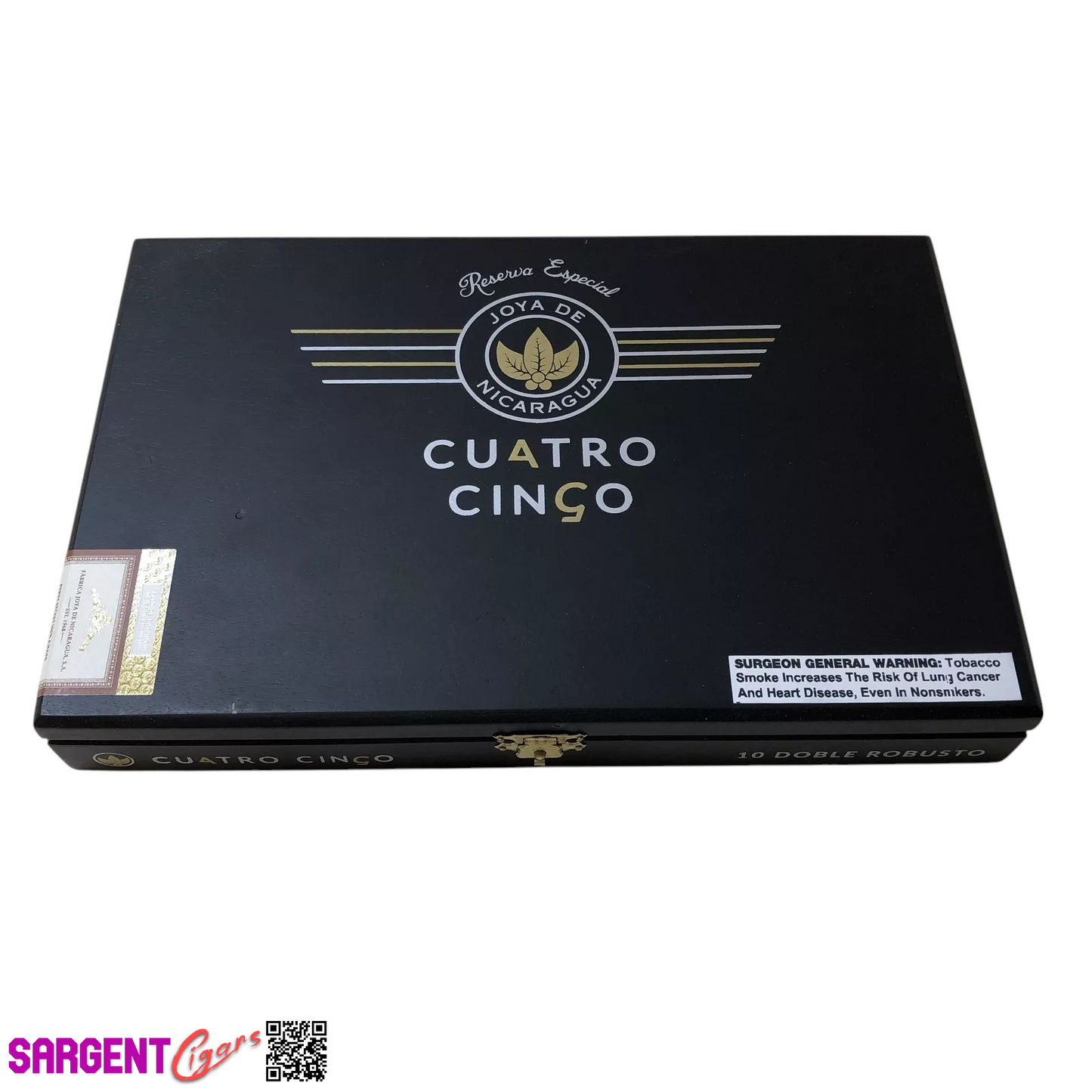 Joya De Nicaragua Cinco Doble Robusto Empty Wooden Cigar Box 10.5x7x1.5