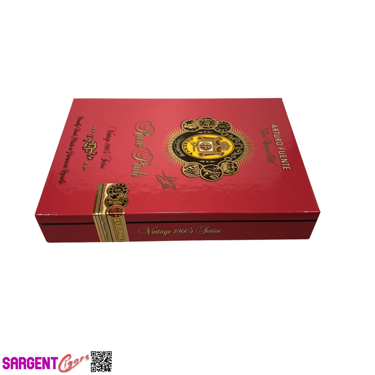 Arturo Fuente Rare Pink Happy Ending Cardboard Cigar Box 5.5x7.5x1.25