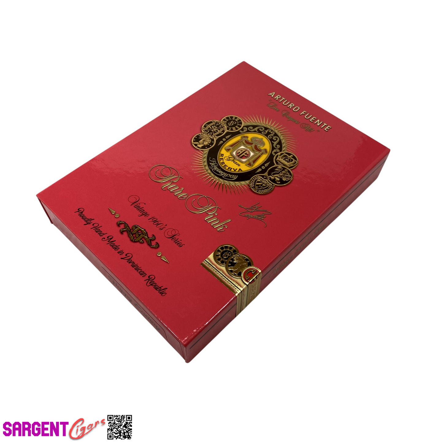 Arturo Fuente Rare Pink Happy Ending Cardboard Cigar Box 5.5x7.5x1.25
