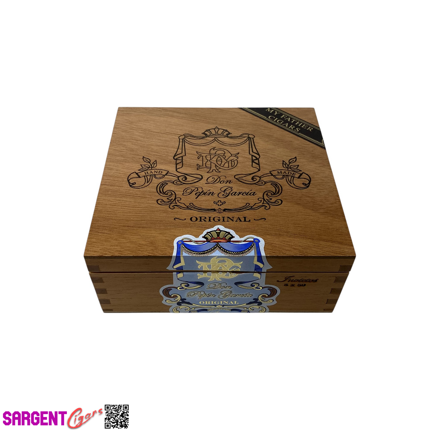 Don Pepin Garcia Original Invictos Empty Wooden Cigar Box 6.25x6x2.5 (1)