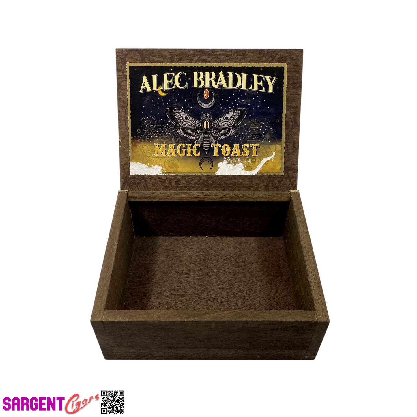 Alec Bradley Magic Toast Robusto Empty Wooden Cigar Box 7.25x6x2.75