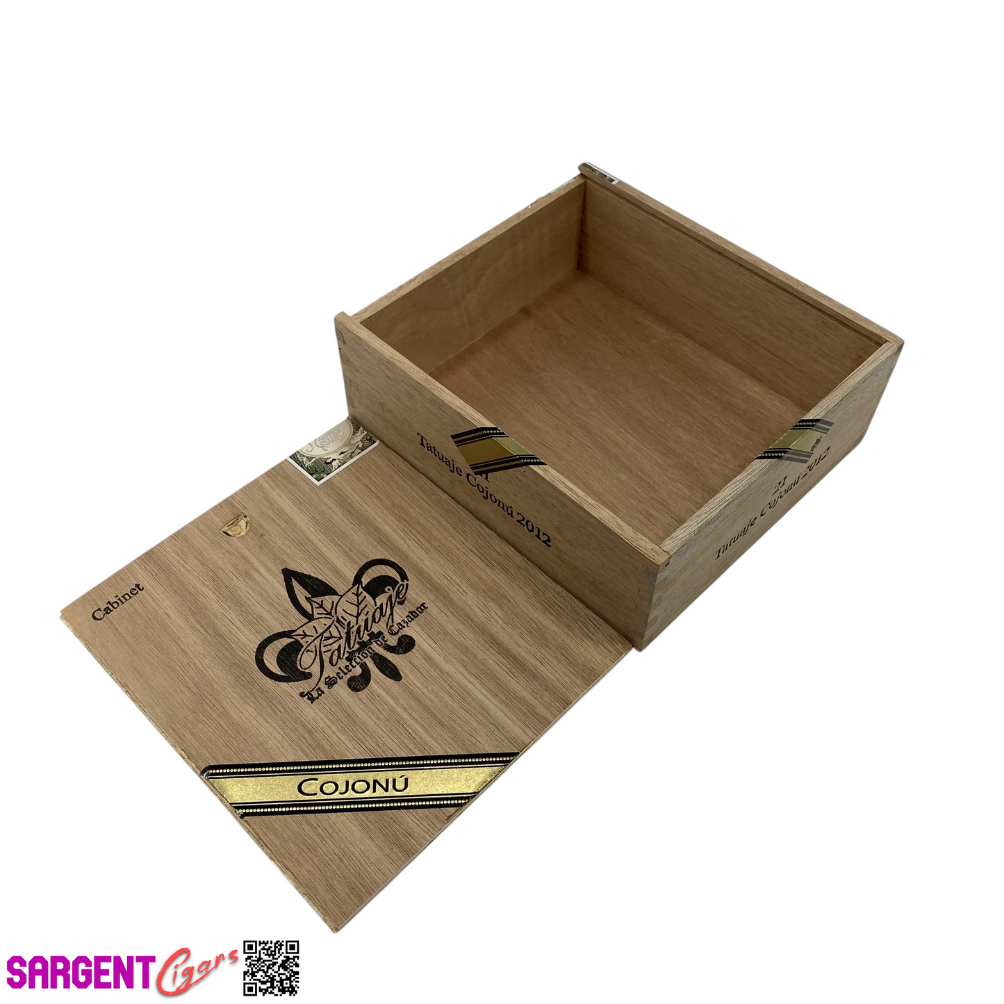 Tatuaje Cojonu 2012 Empty Wooden Cigar Box 6.25x7.25x2.5