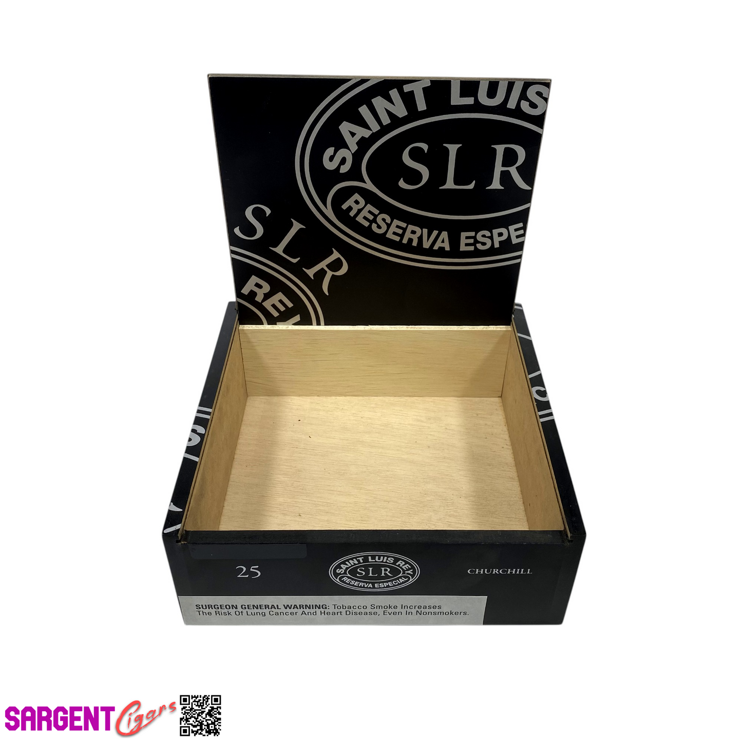 Saint Luis Rey Maduro Churchill Empty Wooden Cigar Box 8.25x8.25x3