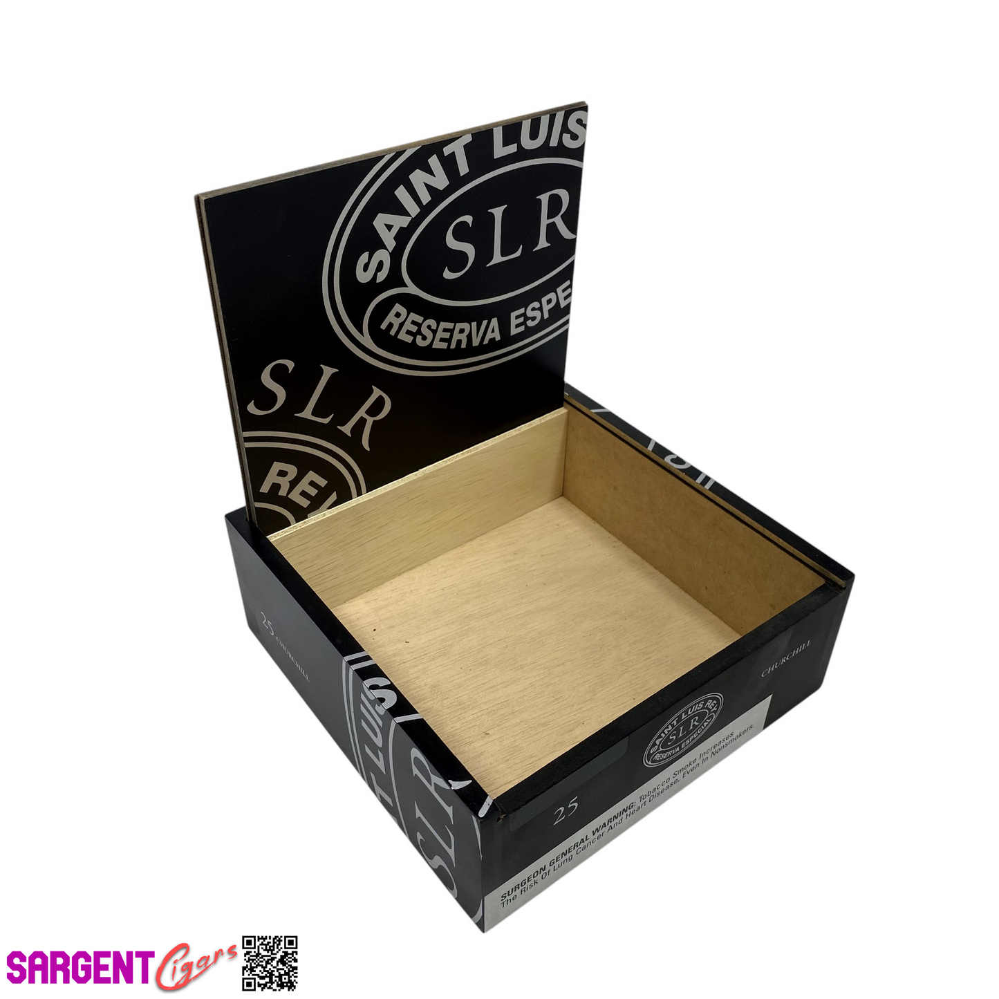 Saint Luis Rey Maduro Churchill Empty Wooden Cigar Box 8.25x8.25x3
