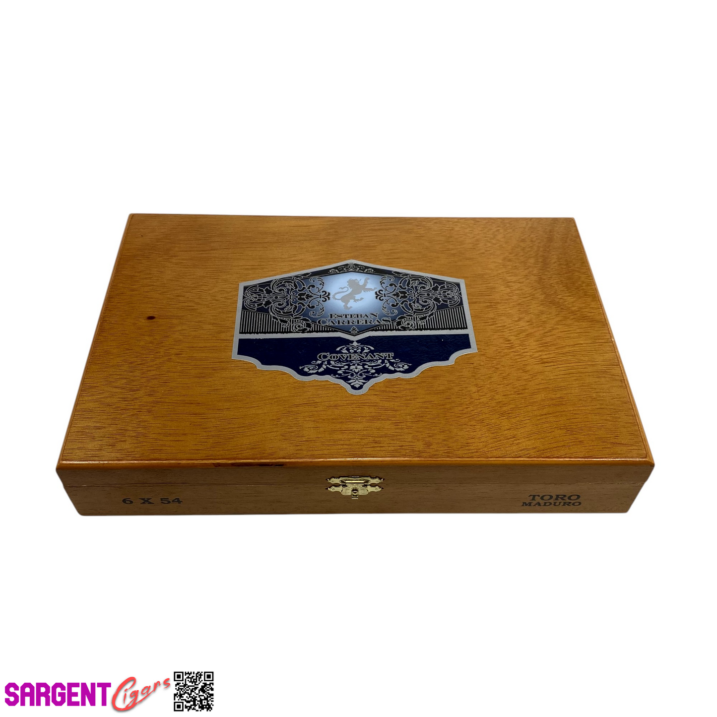 Esteban Carreras Covenant Toro Empty Wooden Cigar Box 11x7x2