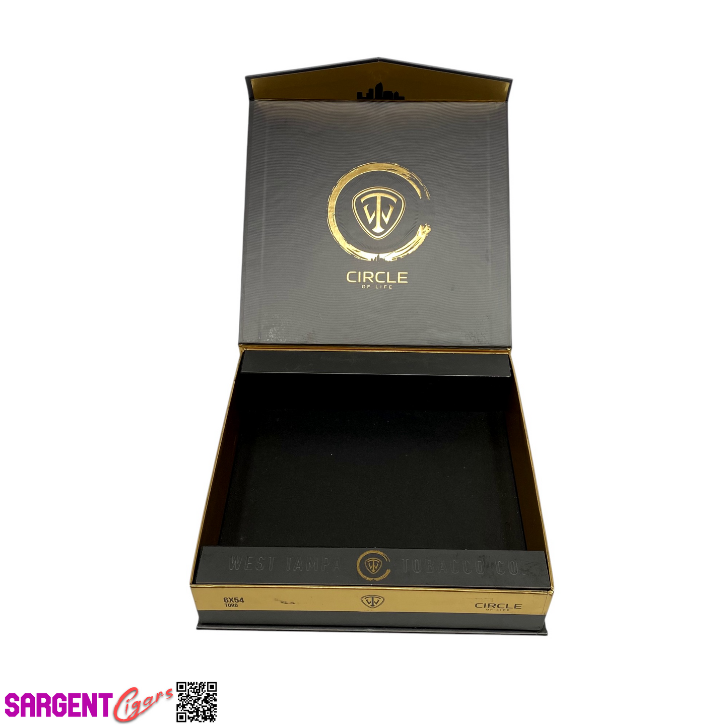 West Tampa Circle of Life Toro Empty Cigar Box 8.75x8.5x2