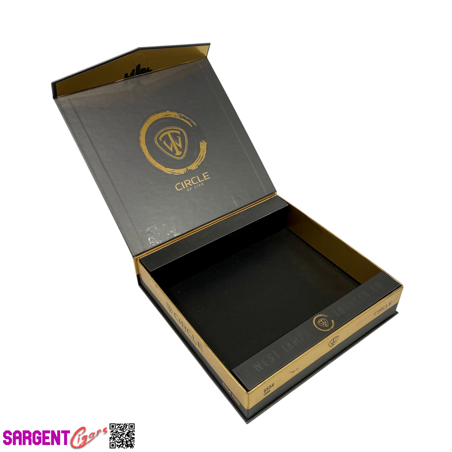 West Tampa Circle of Life Toro Empty Cigar Box 8.75x8.5x2