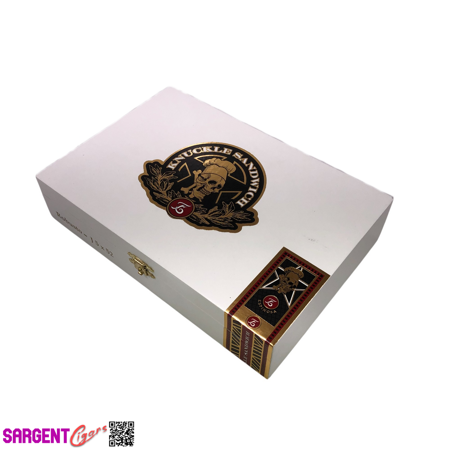 Guy Fieri Knuckle Sandwich Connecticut Robusto Empty Wooden Cigar Box 9x6x2