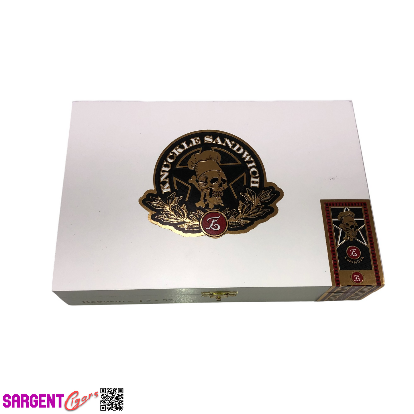 Guy Fieri Knuckle Sandwich Connecticut Robusto Empty Wooden Cigar Box 9x6x2