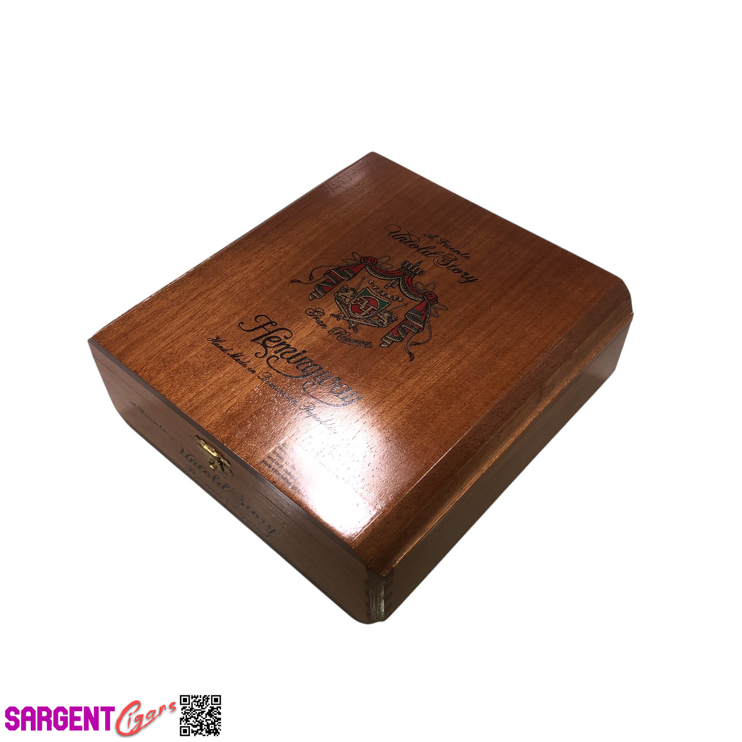 Arturo Fuente Hemingway Untold Story Empty Wooden Cigar Box 8x8.25x3