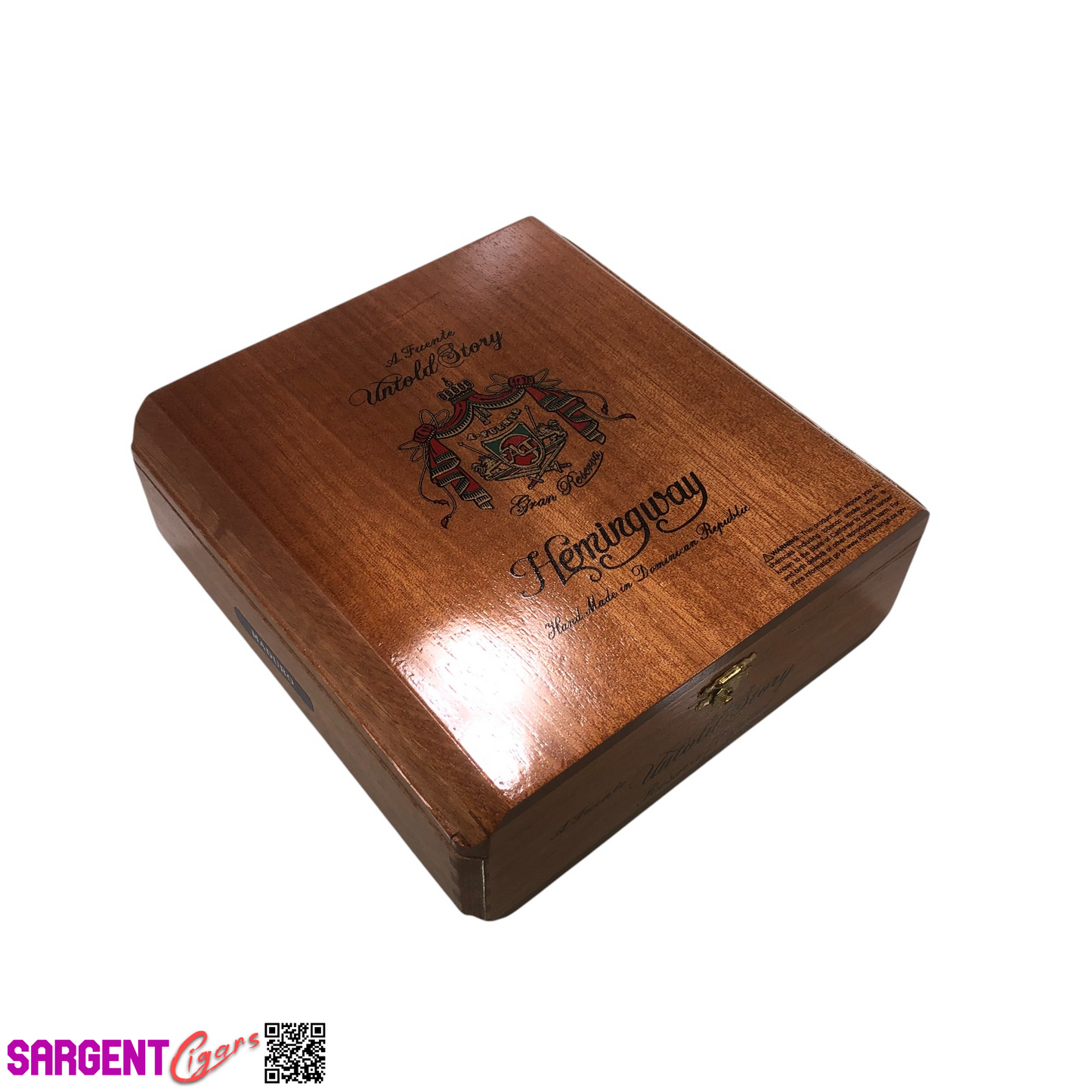 Arturo Fuente Hemingway Untold Story Empty Wooden Cigar Box 8x8.25x3