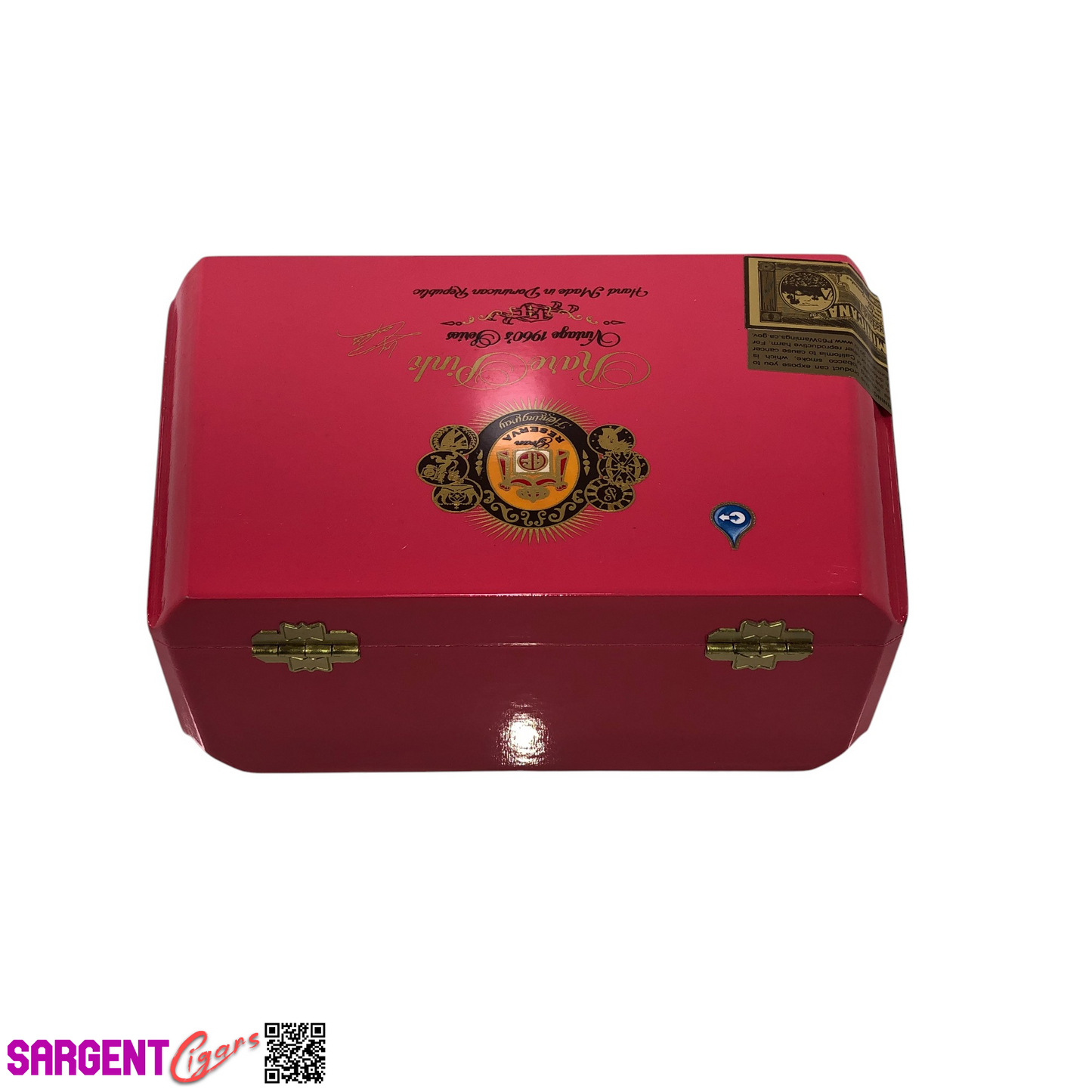 Arturo Fuente Opus X Rare Pink Work of Art Empty Wooden Cigar Box 9x5.5x3