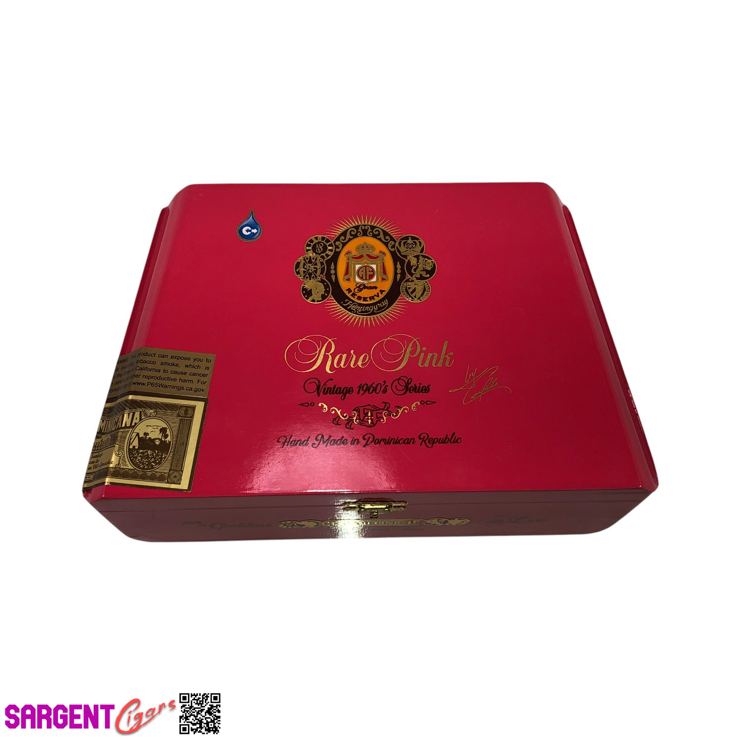 Arturo Fuente Opus X Rare Pink Work of Art Empty Wooden Cigar Box 9x5.5x3