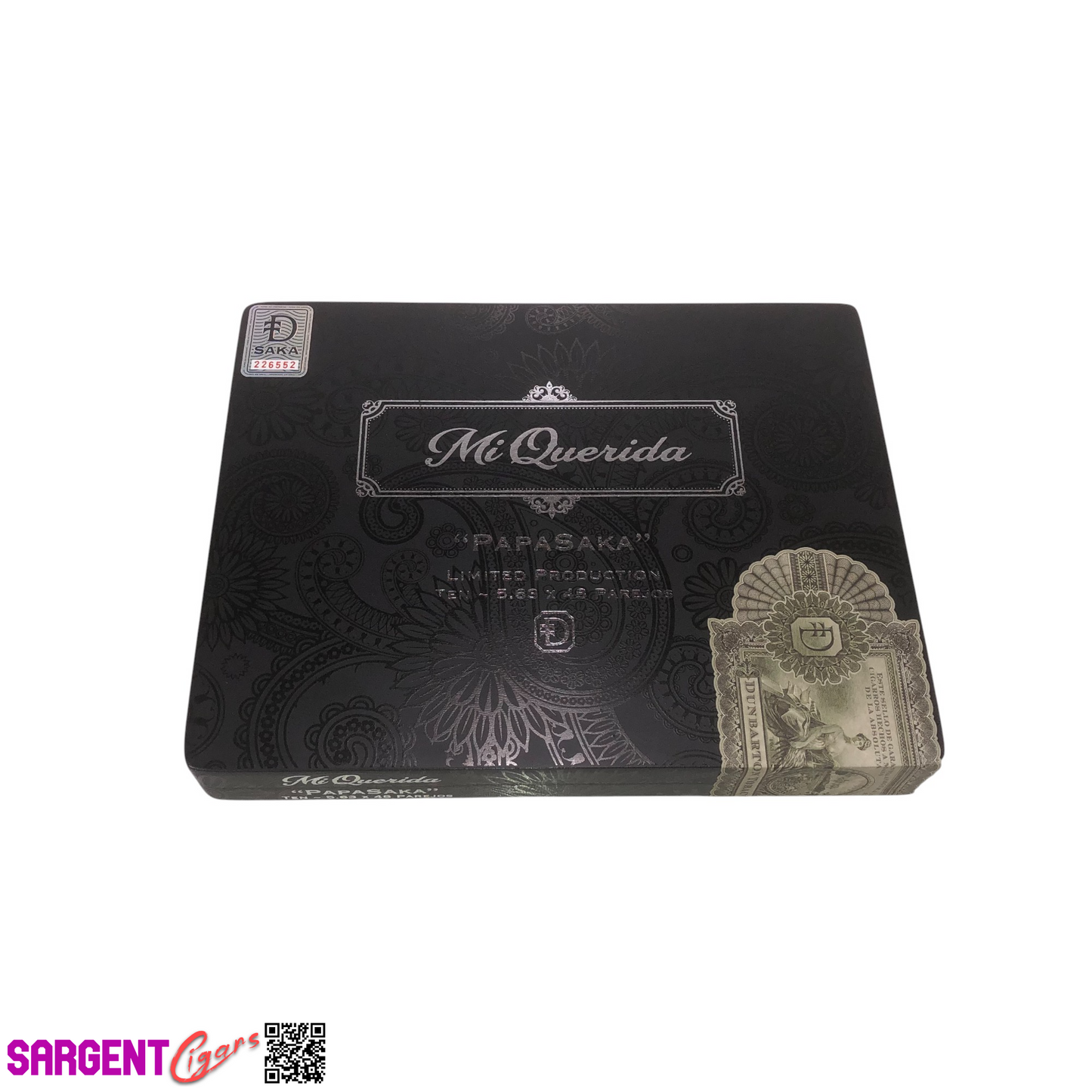 Mi Querida Papasaka Empty Wooden Cigar Box 9.25x7.25x1