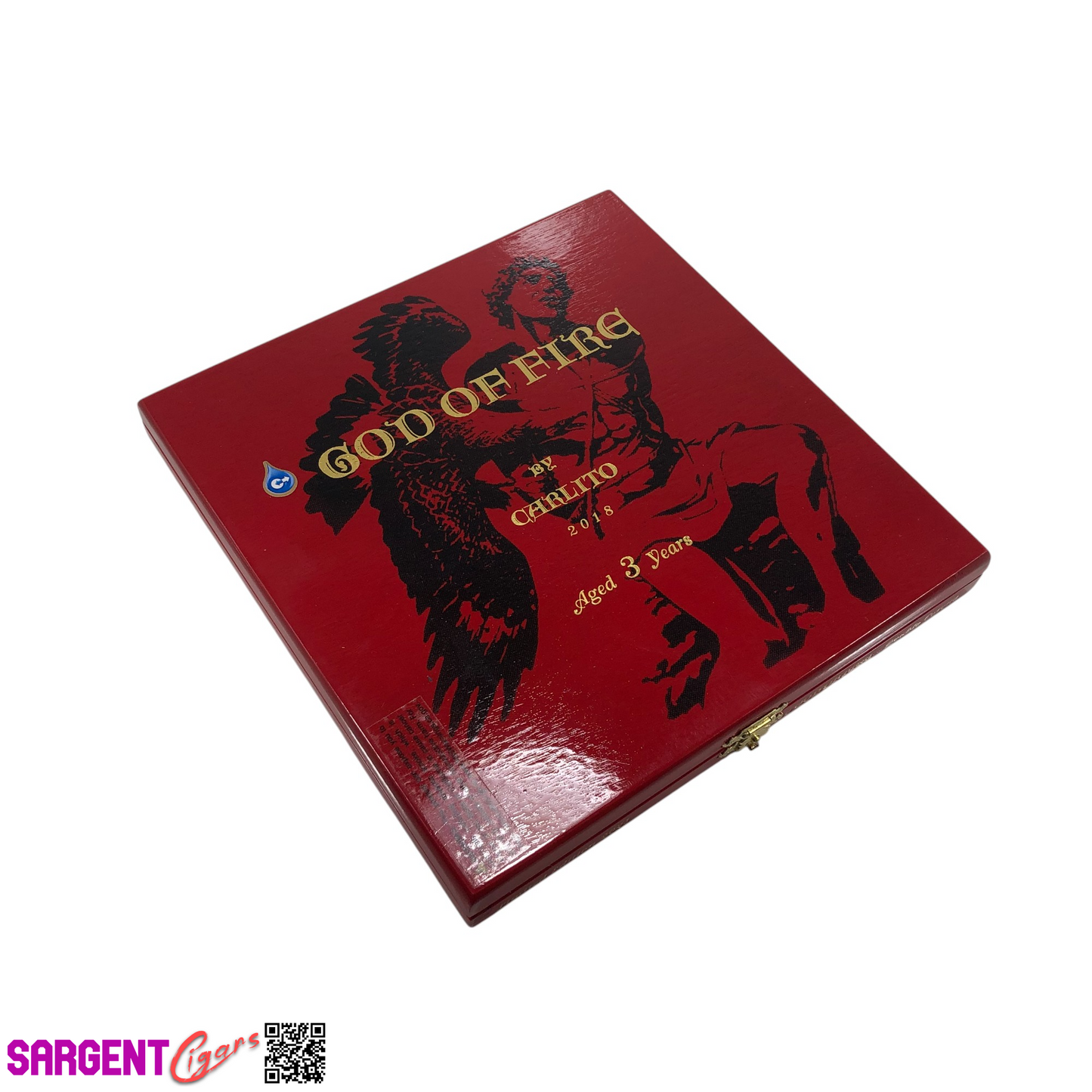 Arturo Fuente God Of Fire Double Corona Empty Wooden Cigar Box 8.25x8.5x1