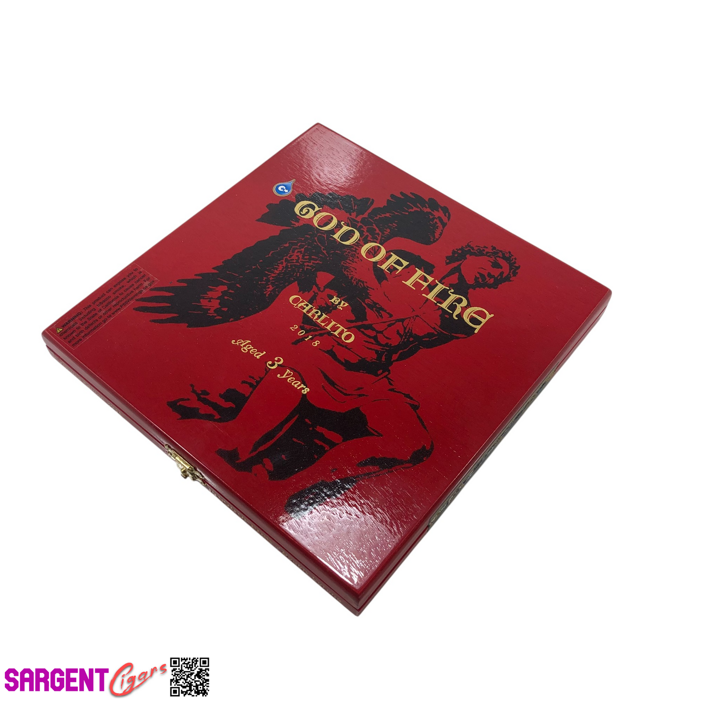Arturo Fuente God Of Fire Double Corona Empty Wooden Cigar Box 8.25x8.5x1