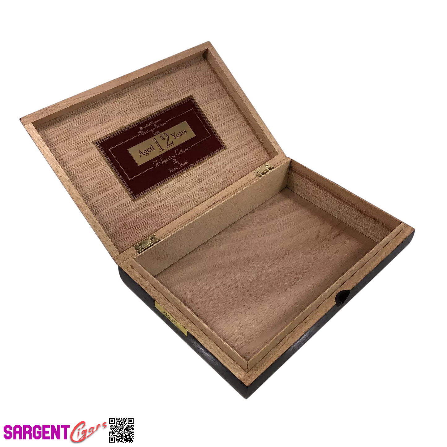 Rocky Patel Sixty 1990 Empty Wooden Cigar Box 10.5x7.25x2.25
