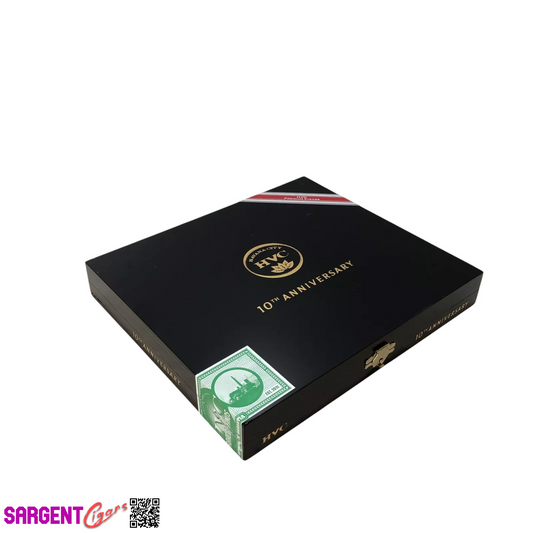 HVC 10th Anniversary Empty Wooden Cigar Box 8.75x7.75x1.25