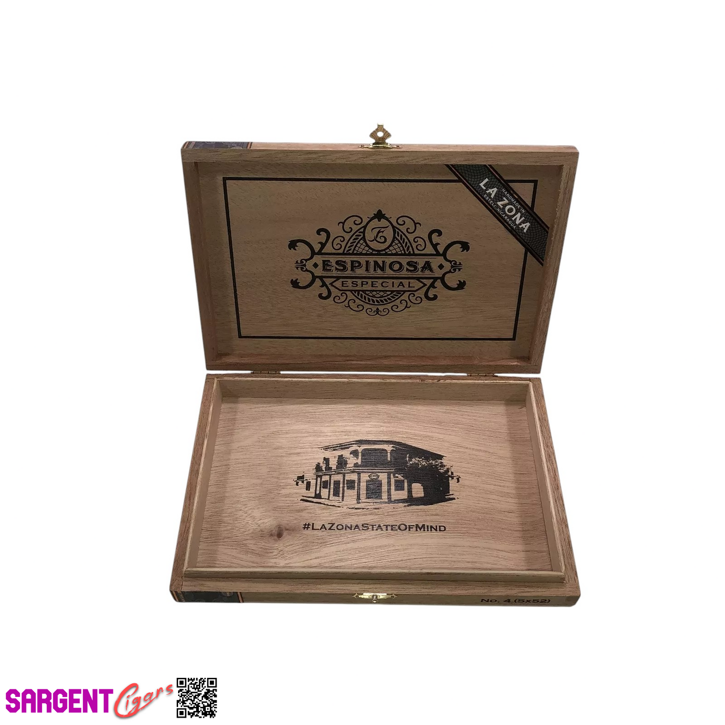 Espinosa Especial No4 Empty Wooden Cigar Box 8.75x6x1