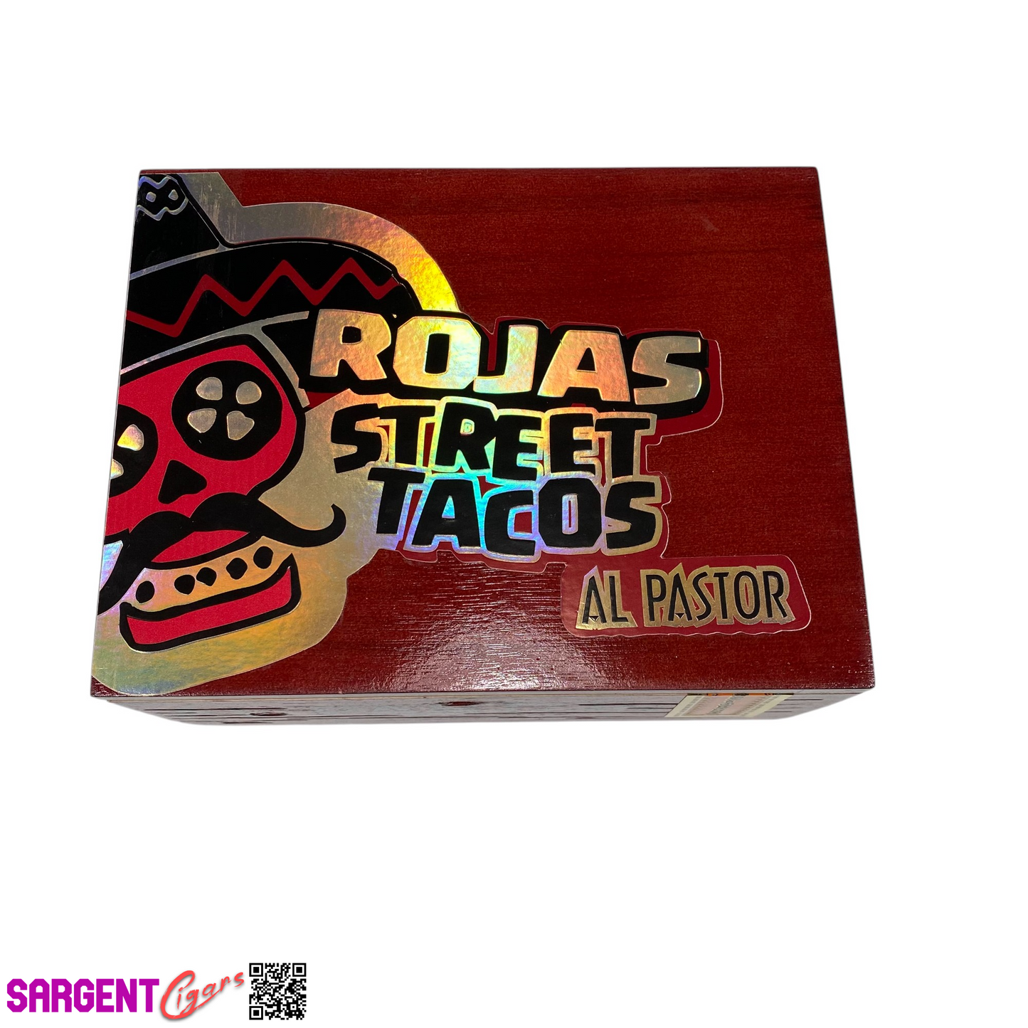 Rojas Street Tacos Al Pastor Robusto Empty Wooden Cigar Box 7.5x6x3.5