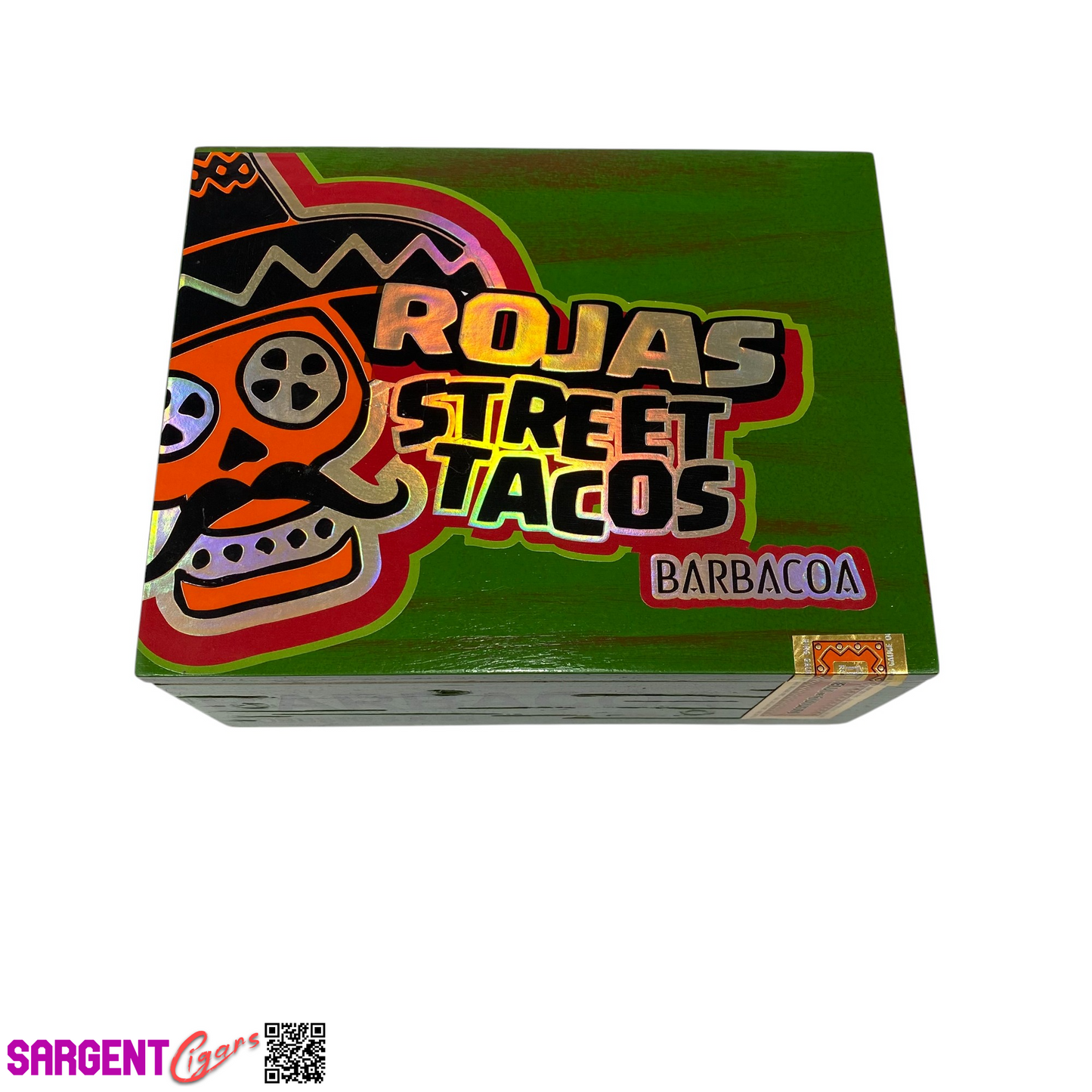 Rojas Street Tacos Barbacoa Robusto Empty Wooden Cigar Box 7.5x6x3.5