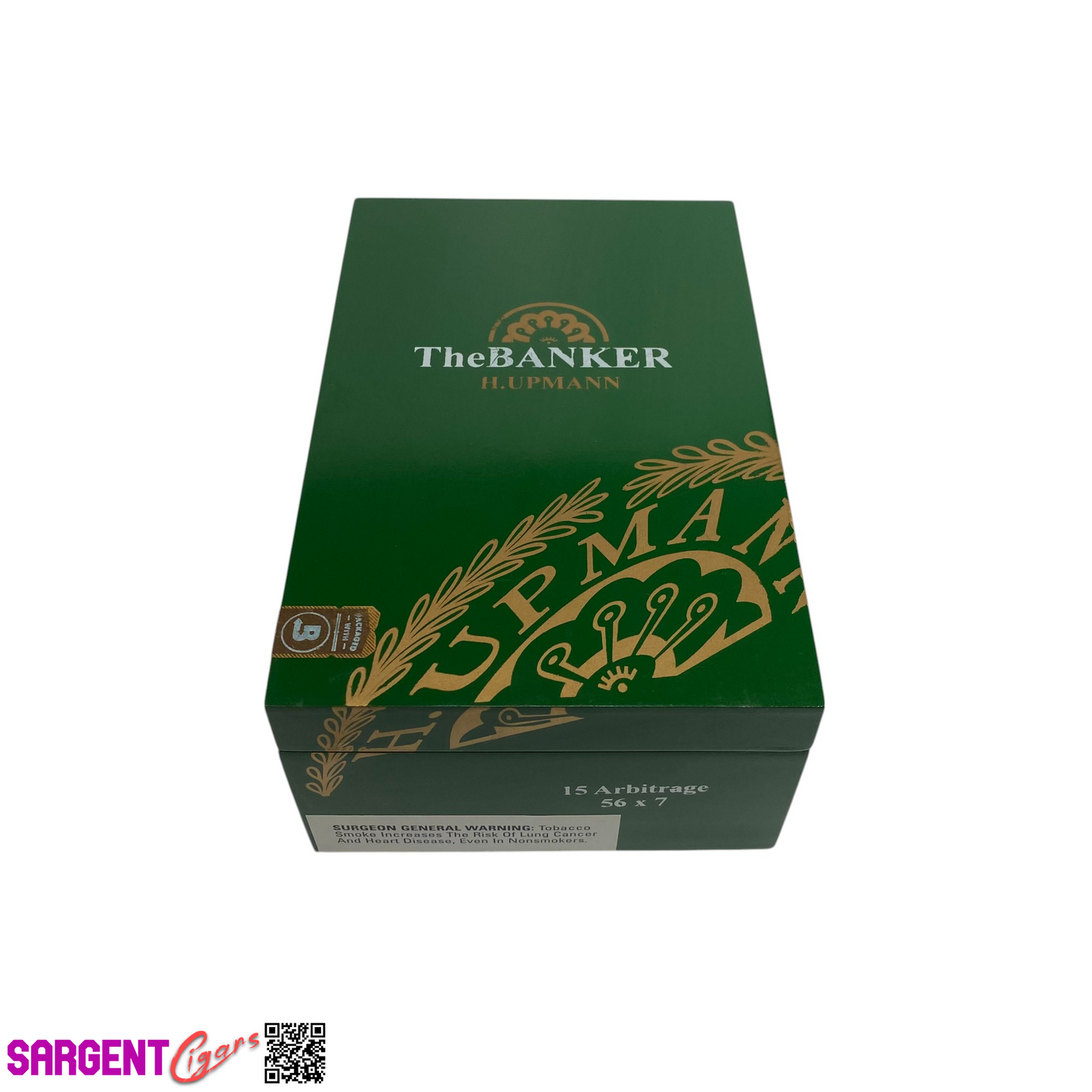 H Upmann The Banker Arbitrage Empty Wooden Cigar Box 5x8x3.25