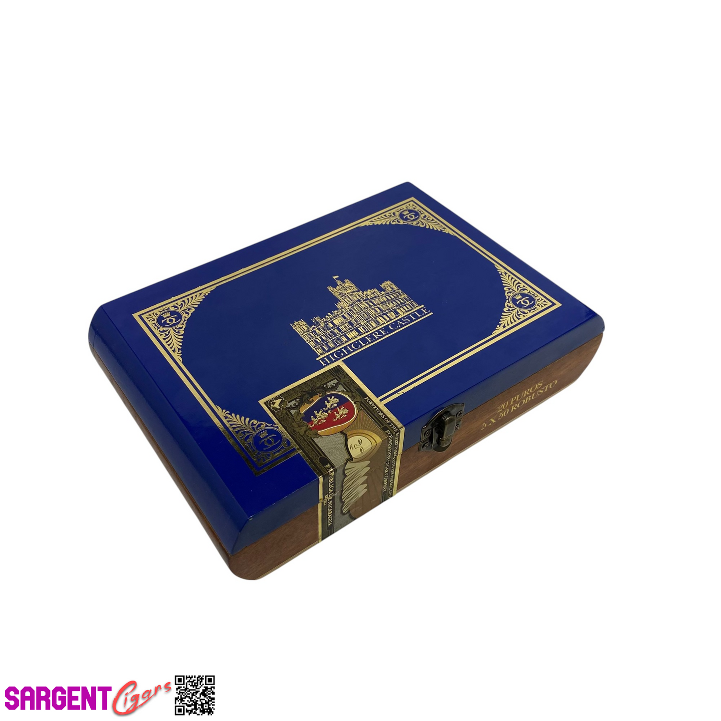 Highclere Castle Robusto Empty Wooden Cigar Box 9.25x6.25x2 (1)