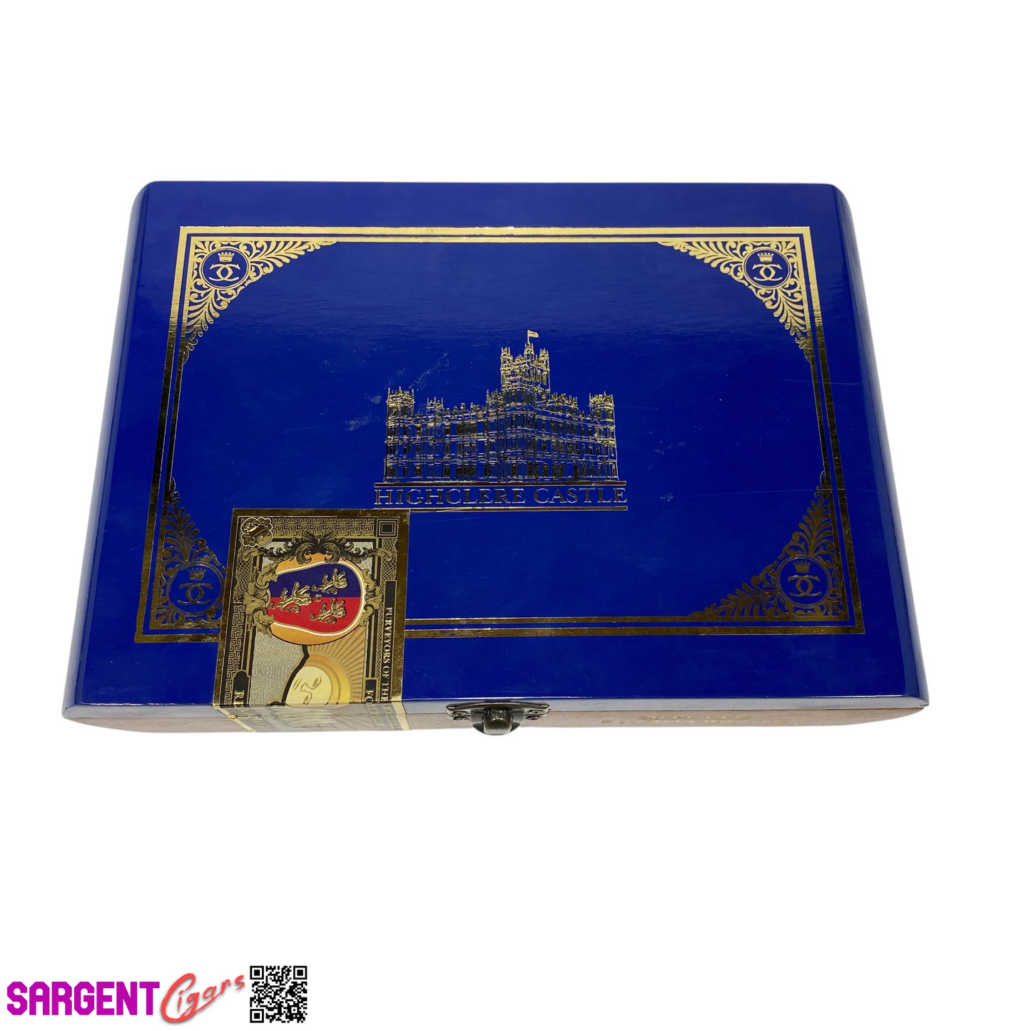 Highclere Castle Robusto Empty Wooden Cigar Box 9.25x6.25x2 (1)