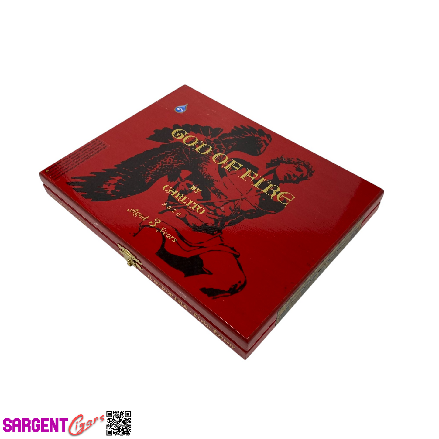 Arturo Fuente God Of Fire Double Robusto Empty Wooden Cigar Box 8.75x6.75x1