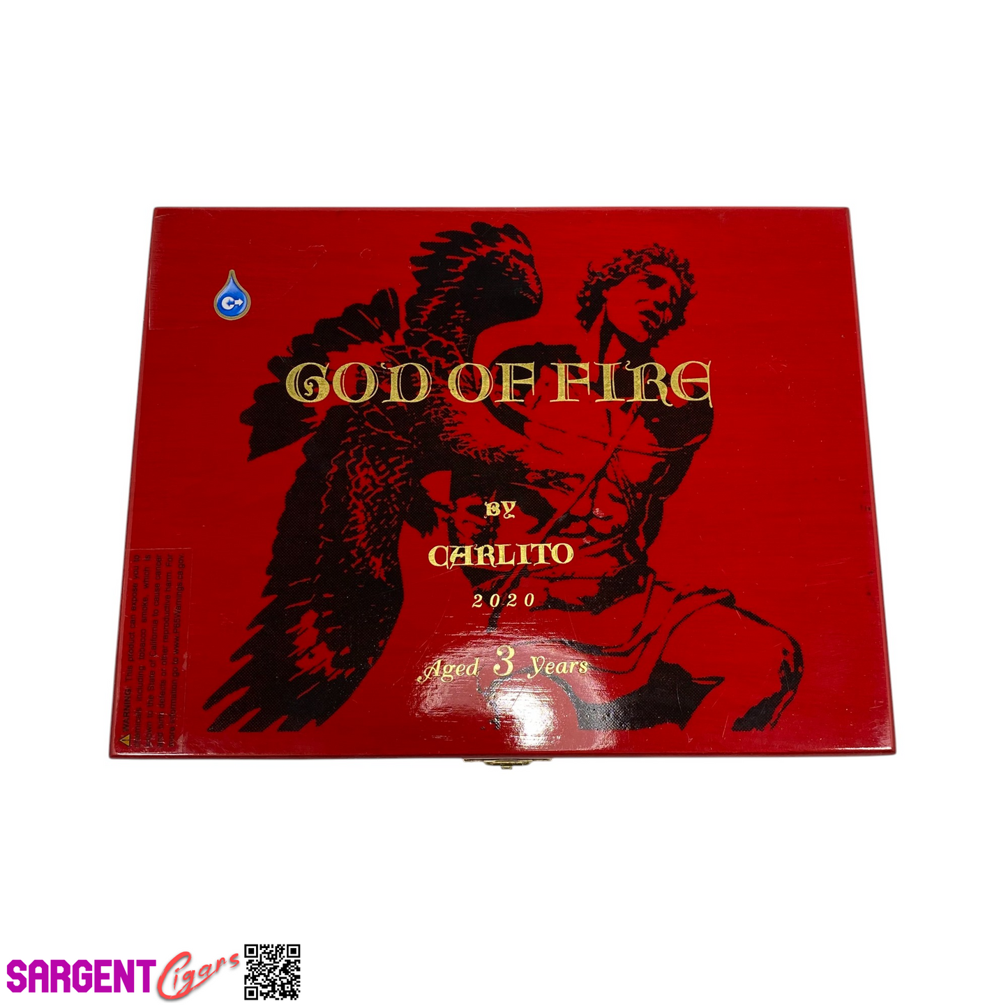 Arturo Fuente God Of Fire Double Robusto Empty Wooden Cigar Box 8.75x6.75x1