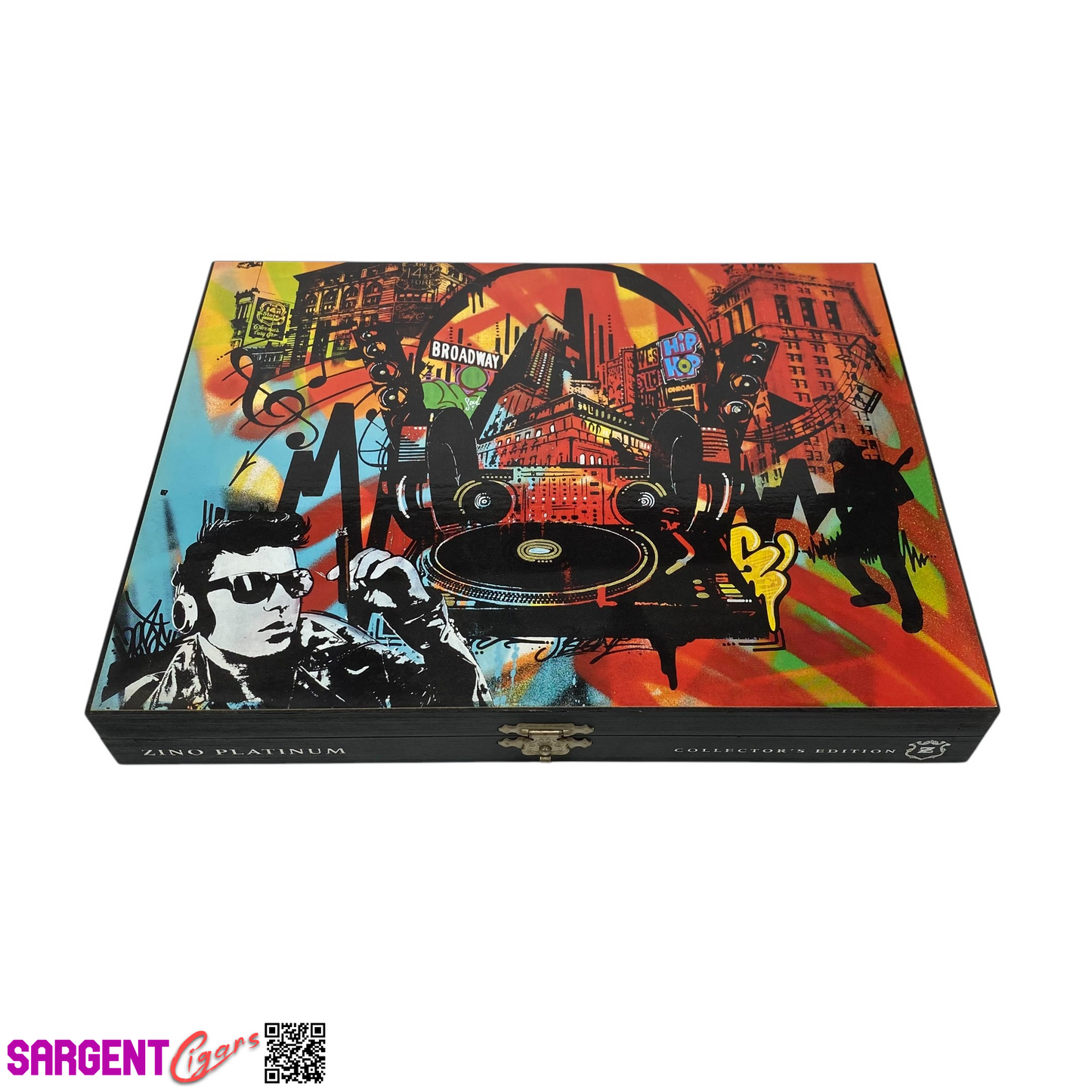 Zino Platinum Collectors Edition Empty Wooden Cigar Box 9.25x7x1 (1)