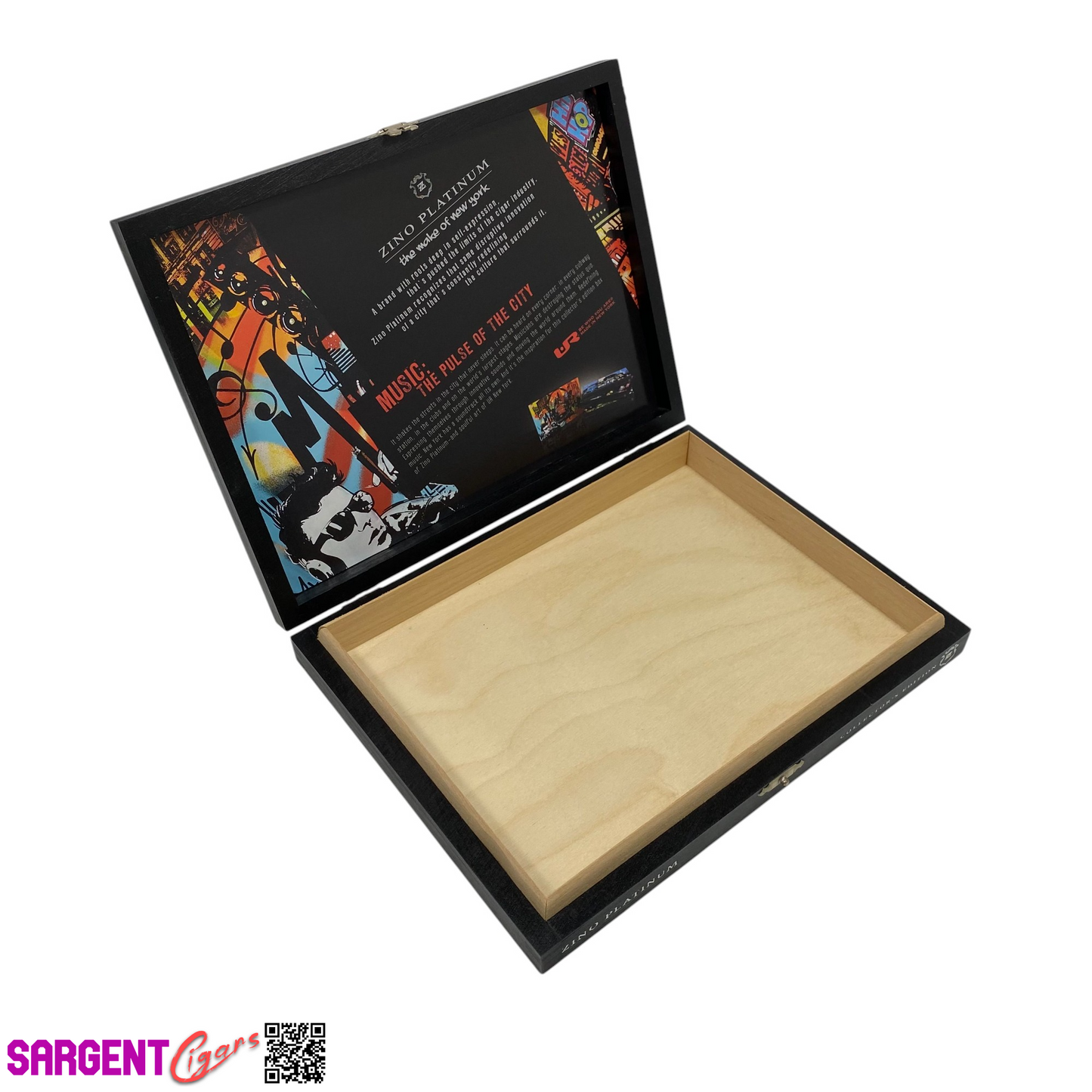 Zino Platinum Collectors Edition Empty Wooden Cigar Box 9.25x7x1 (1)