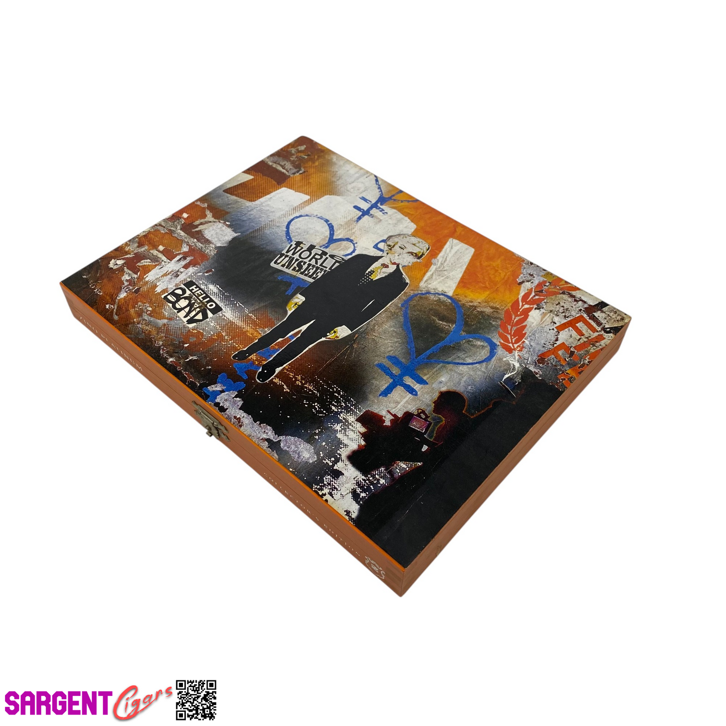 Zino Platinum Collectors Edition Empty Wooden Cigar Box 9.25x7x1