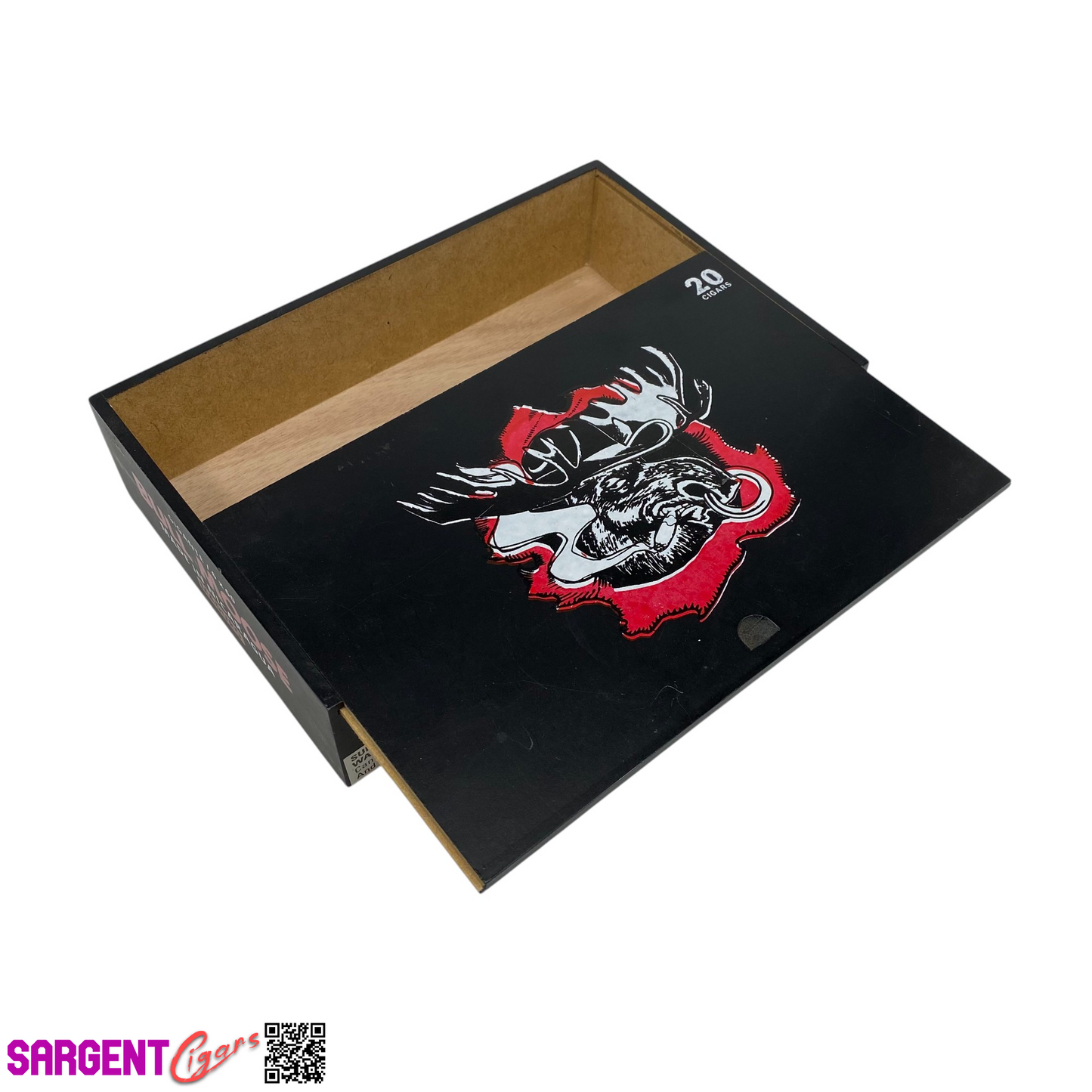 Bull Moose Gigante Empty Wooden Cigar Box 10x6.75x2.25