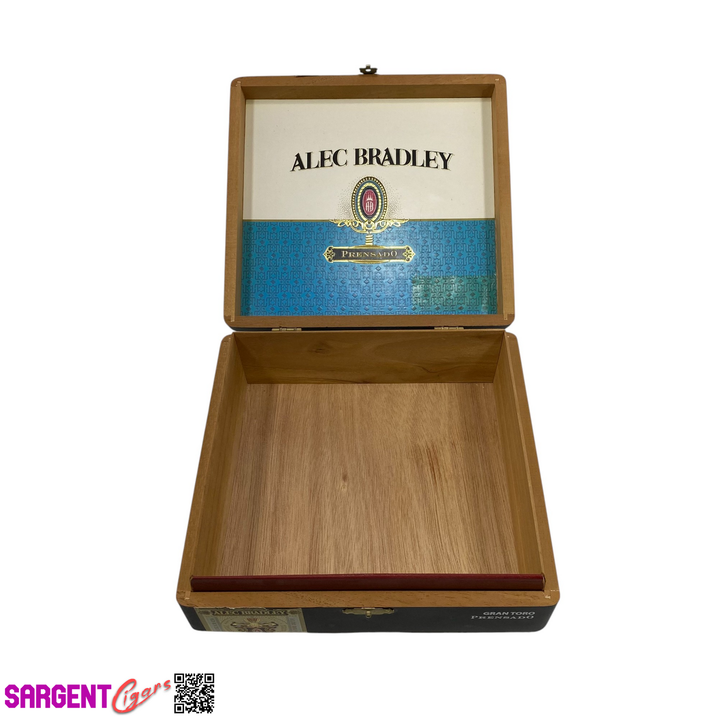 Alec Bradley Prensado Gran Toro Empty Wooden Cigar Box 7.5x7x2.5
