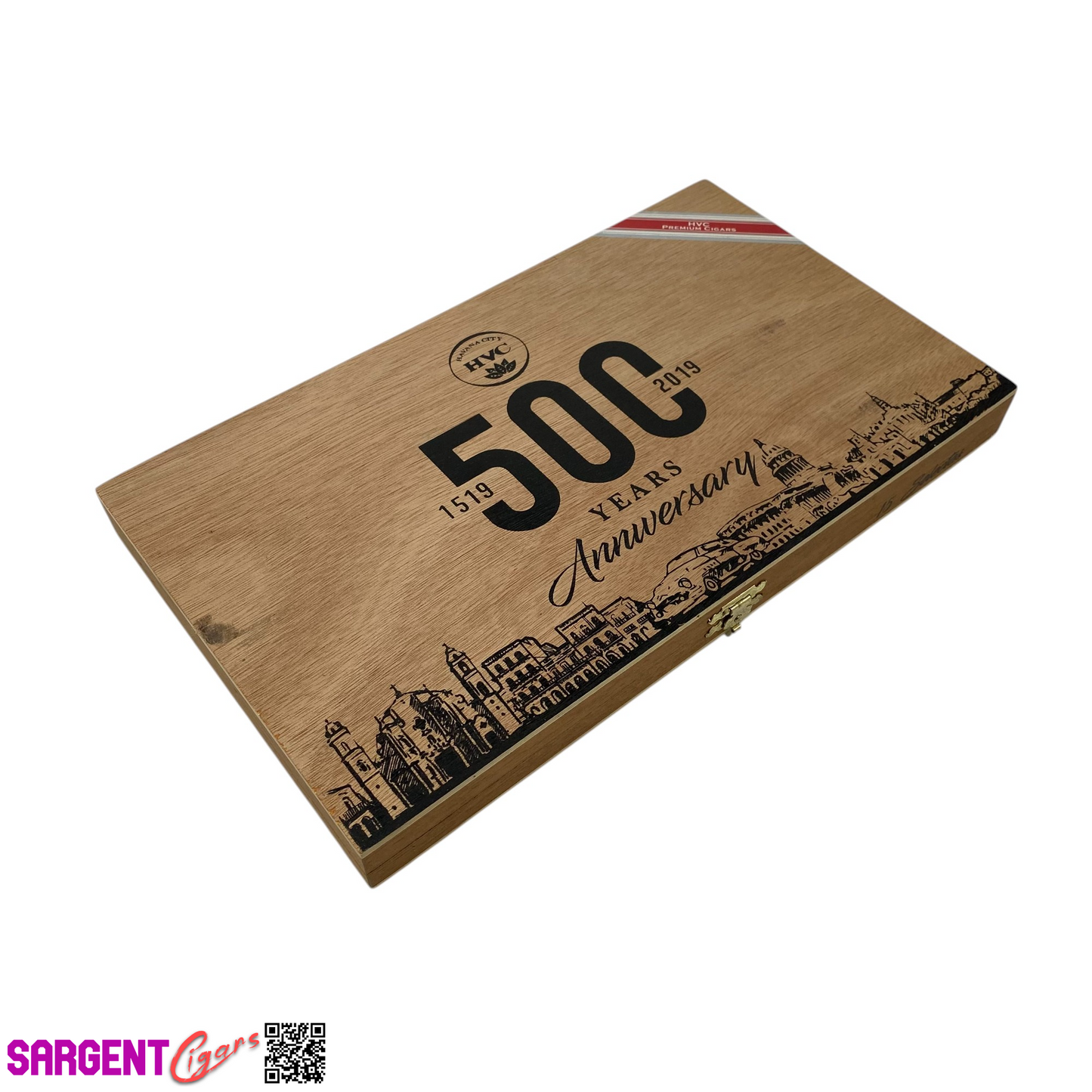 HVC 500th Anniversary Selectos Empty Wooden Cigar Box 11.5x6.75x1