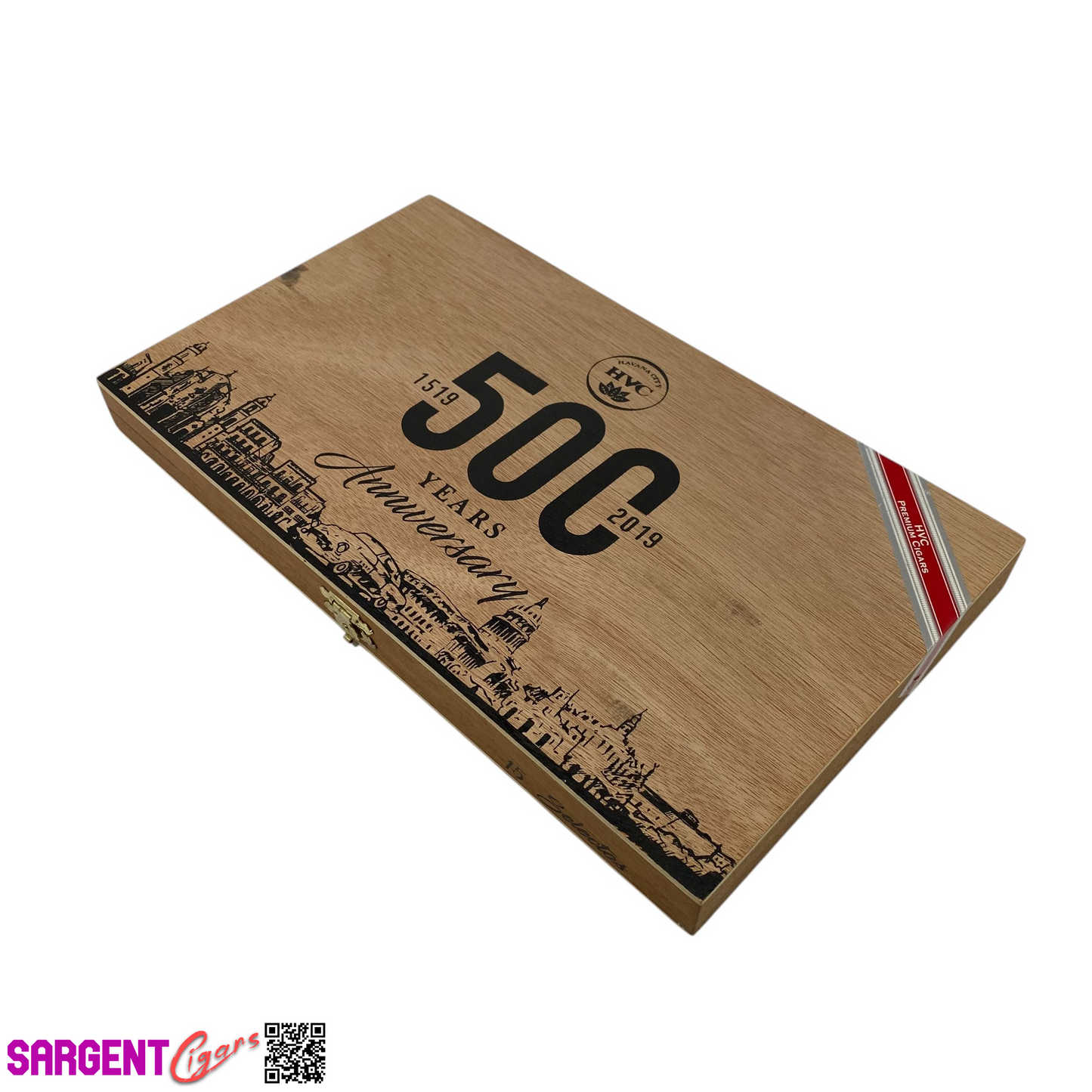 HVC 500th Anniversary Selectos Empty Wooden Cigar Box 11.5x6.75x1