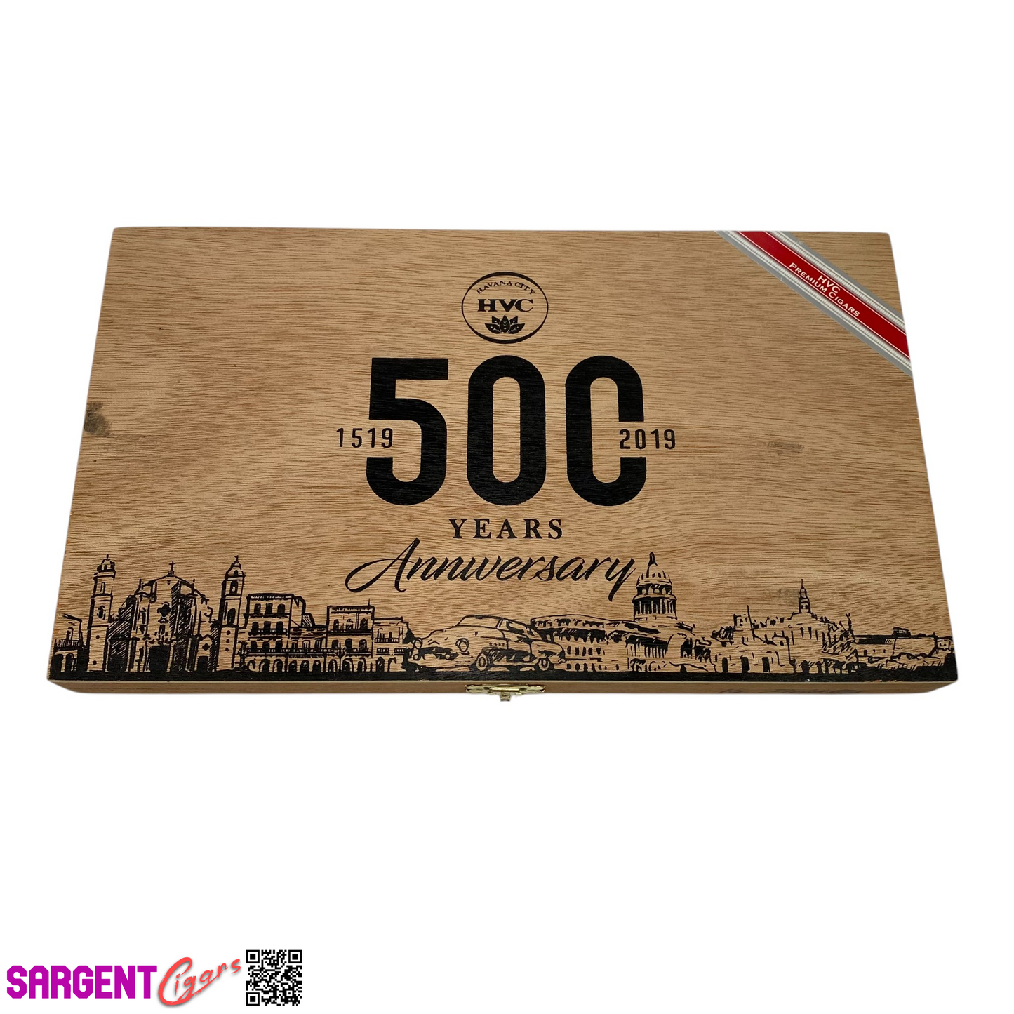HVC 500th Anniversary Selectos Empty Wooden Cigar Box 11.5x6.75x1
