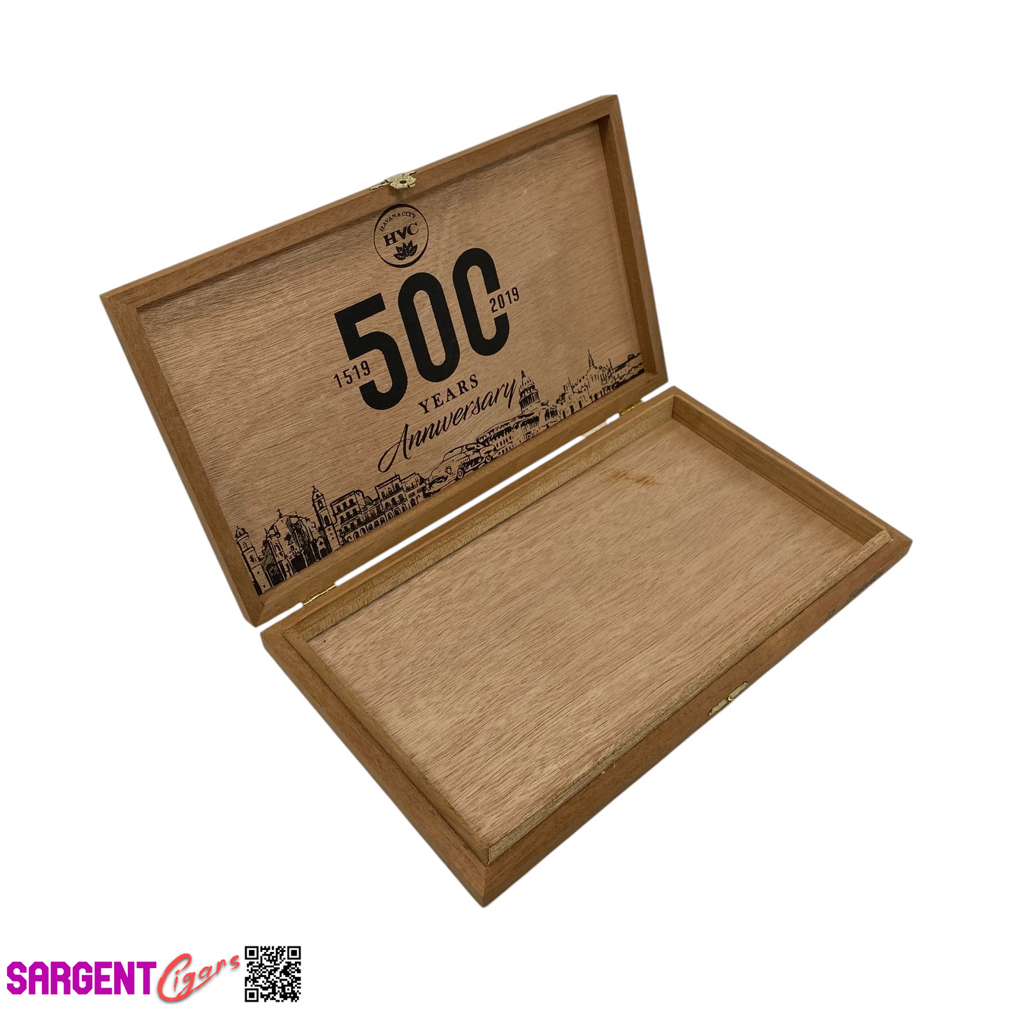 HVC 500th Anniversary Selectos Empty Wooden Cigar Box 11.5x6.75x1